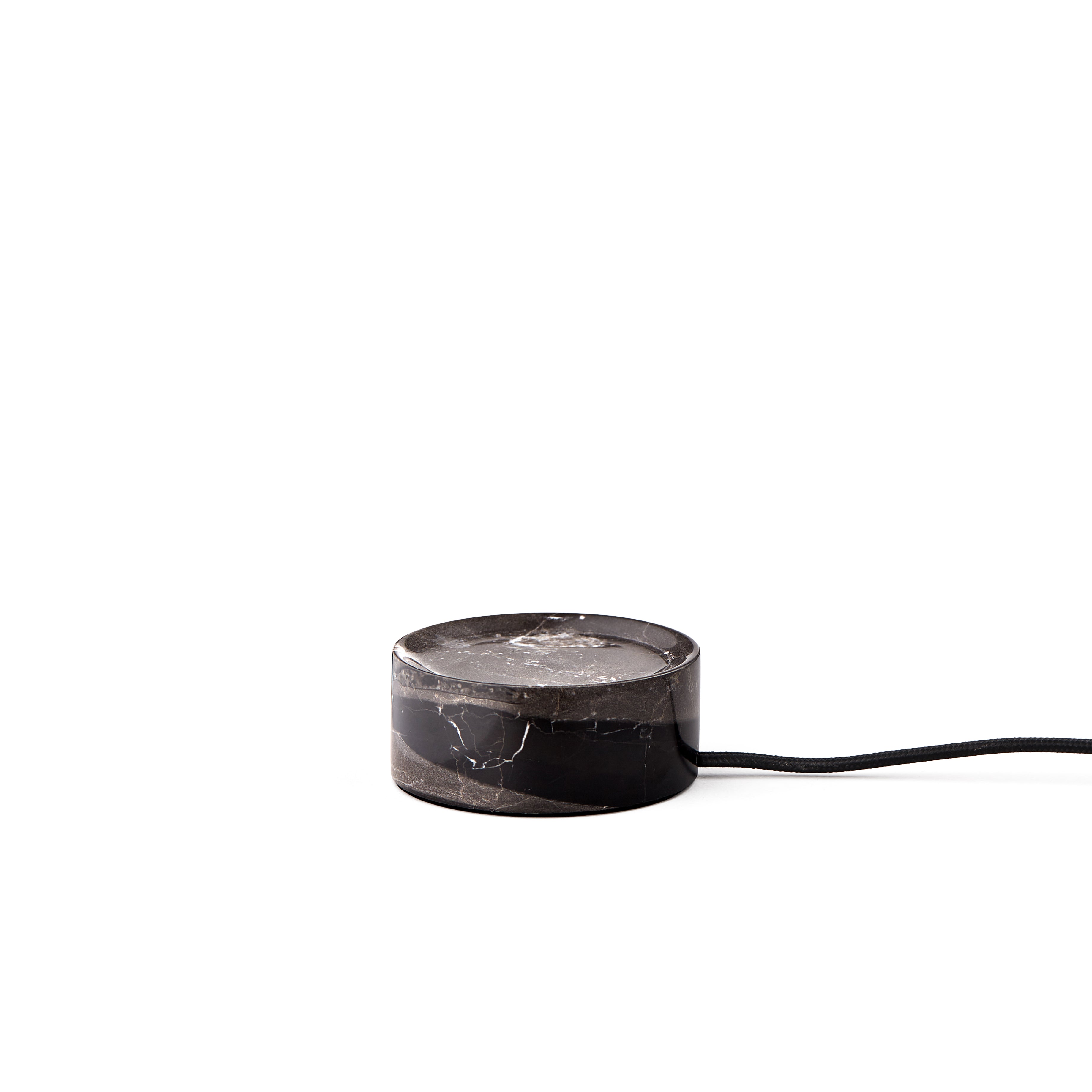 Portable lamp TRIP gray marble with smoky glass