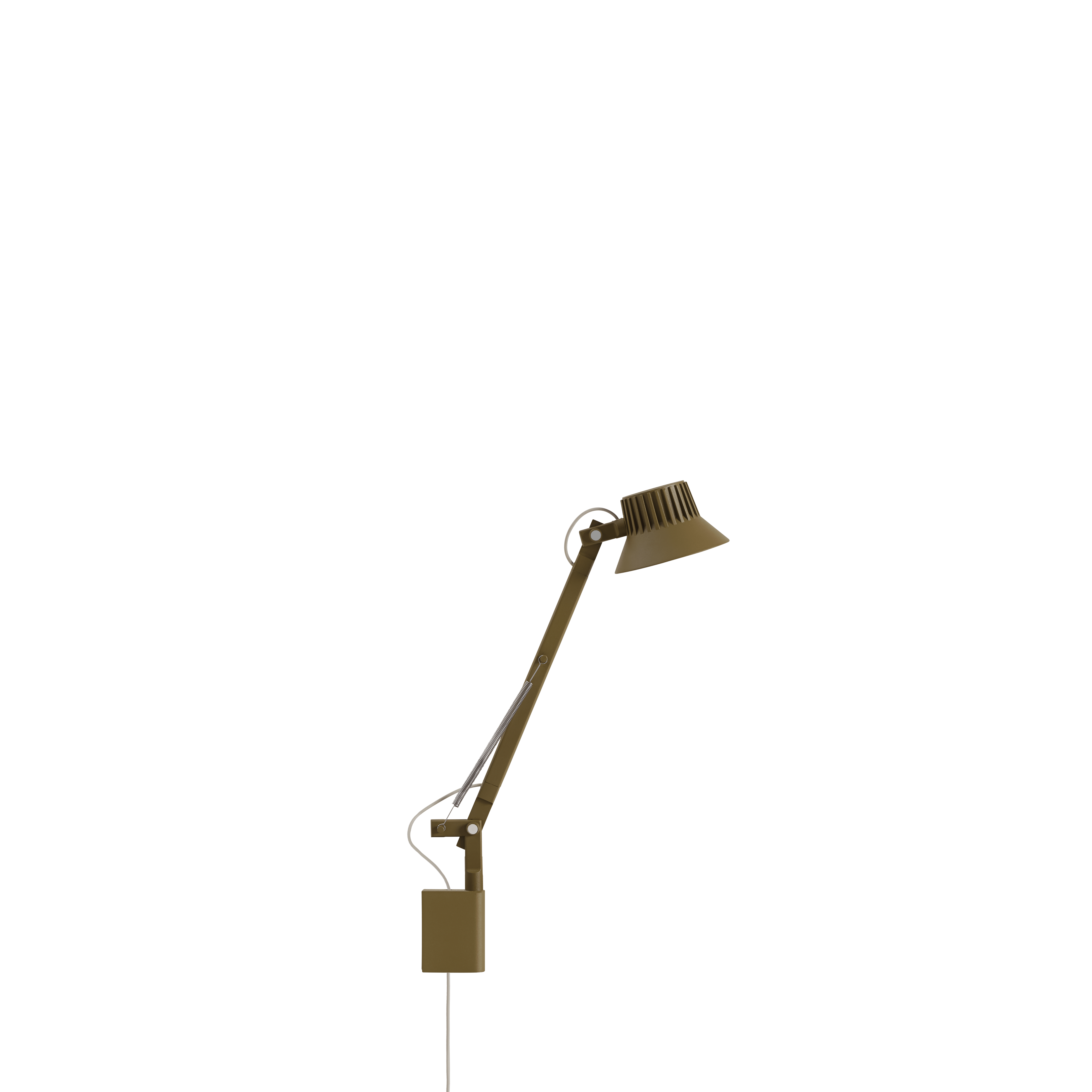 Adjustable wall lamp with arm DEDICATE brown-green