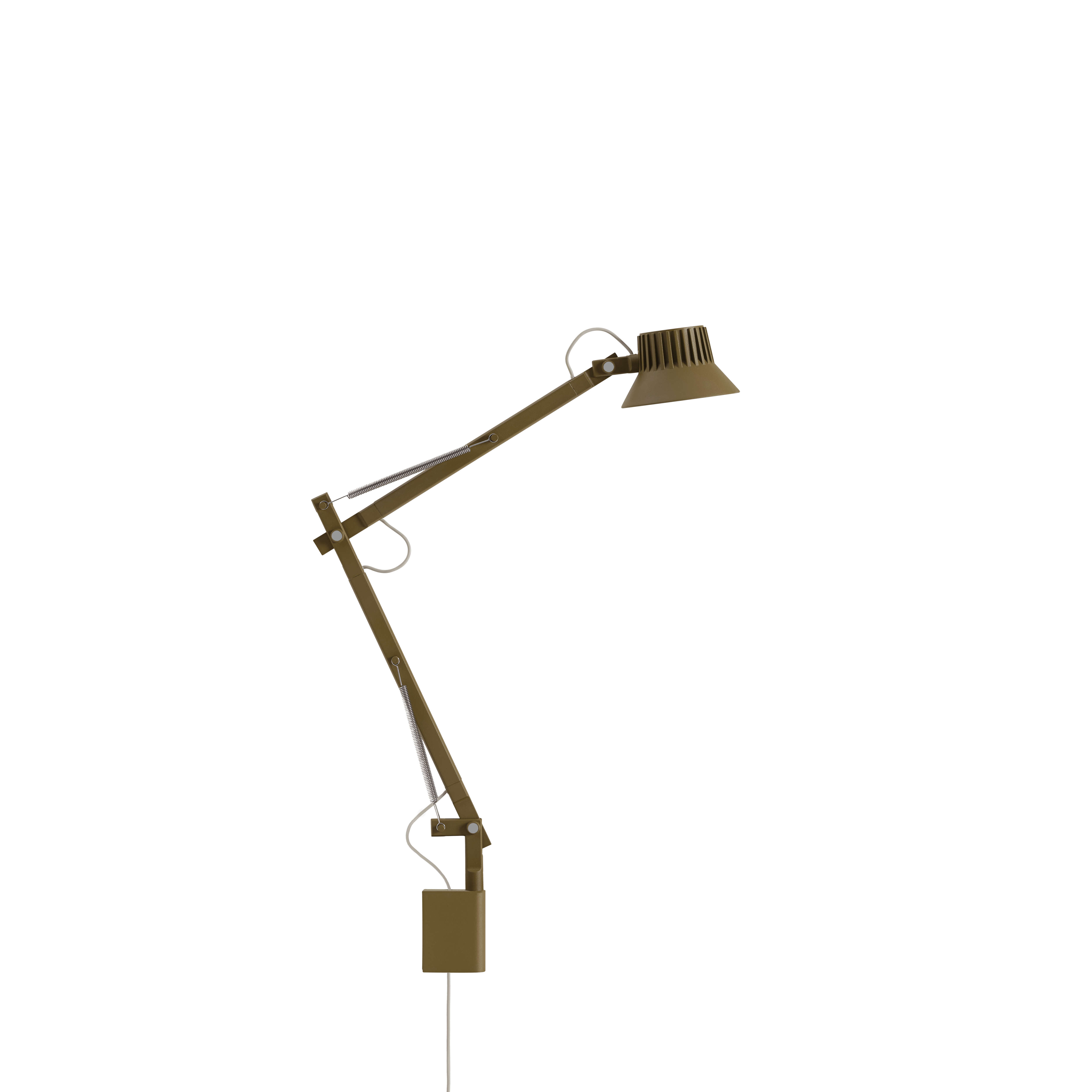 Adjustable wall lamp with arm DEDICATE brown-green