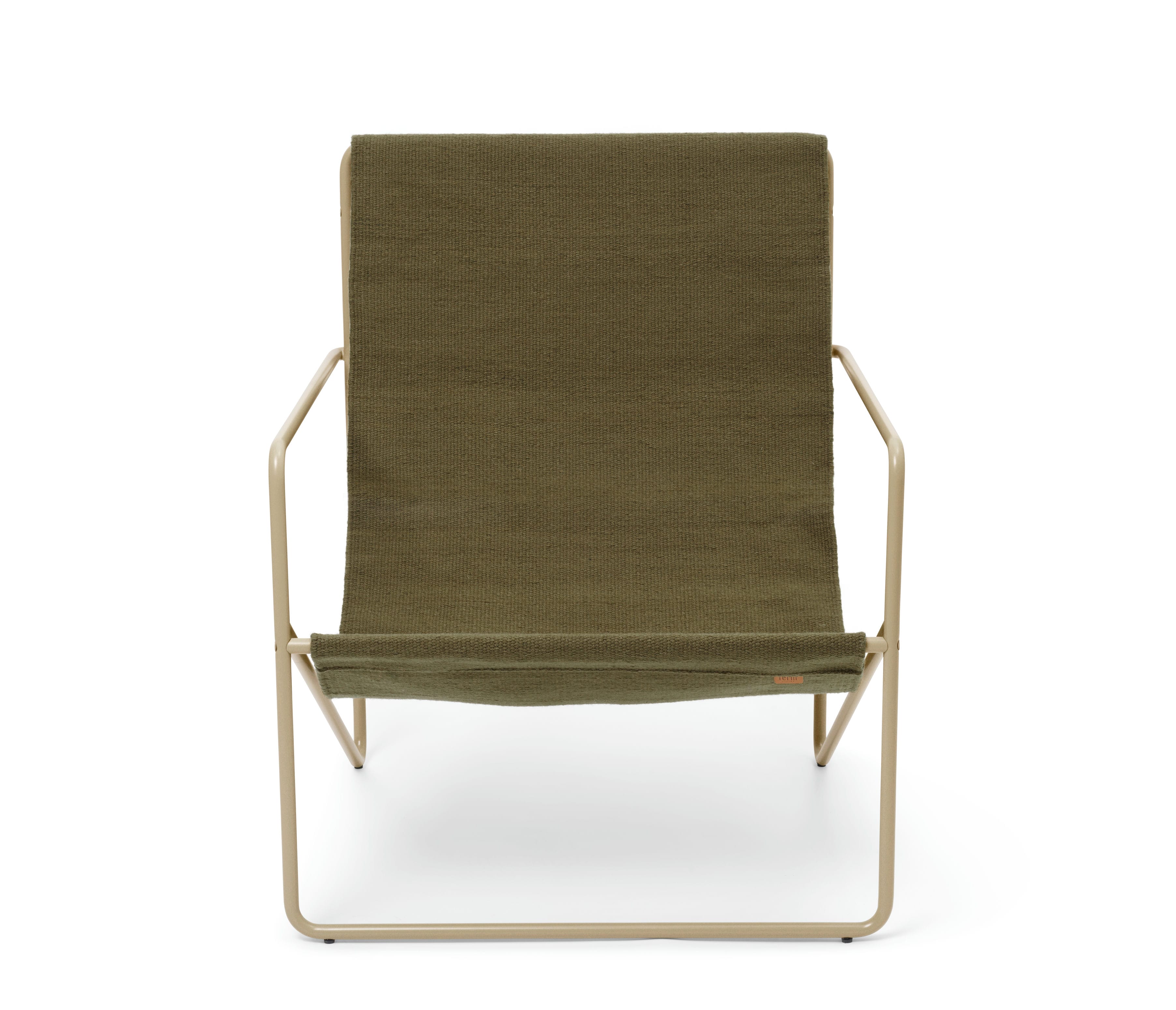 Desert Olive garden armchair with a beige base