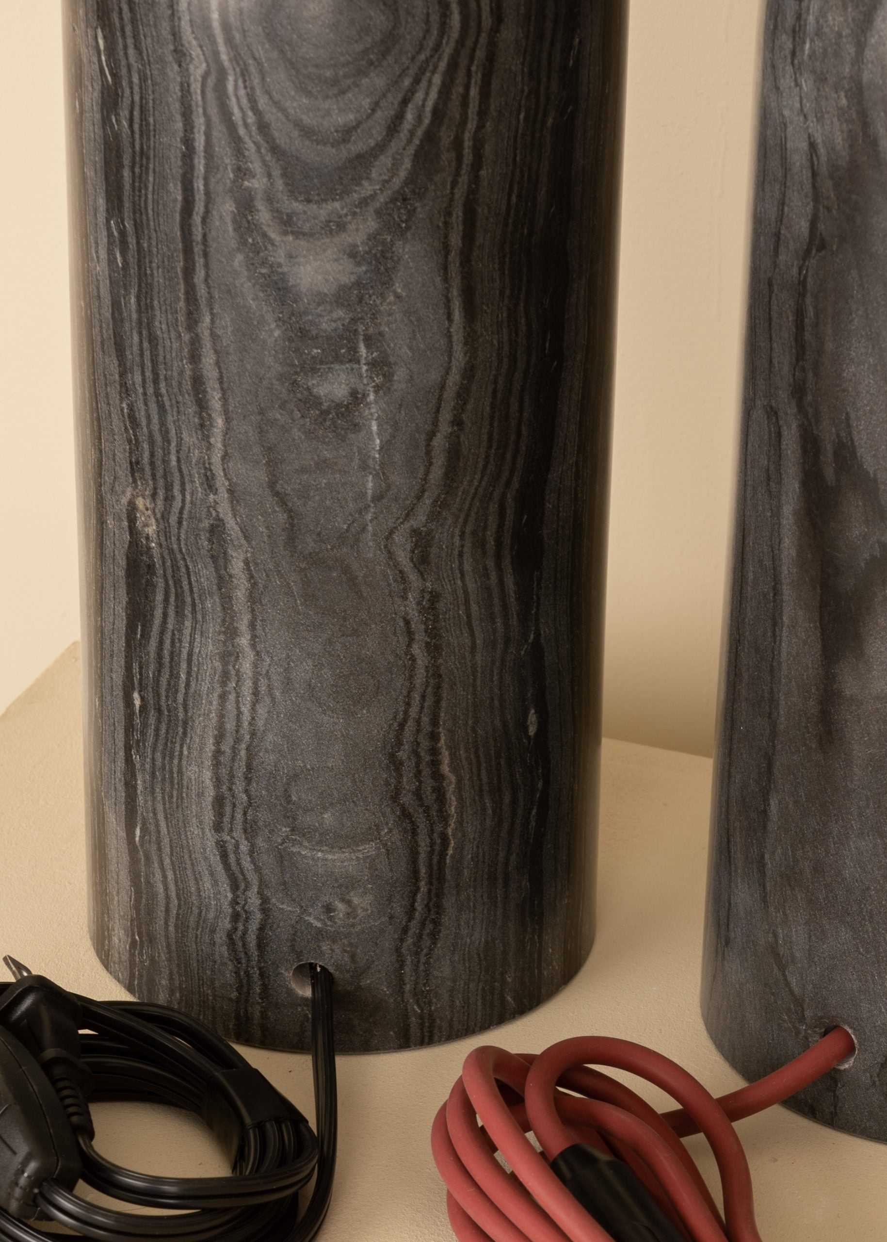 ATLAS Black Marble Table Lamp