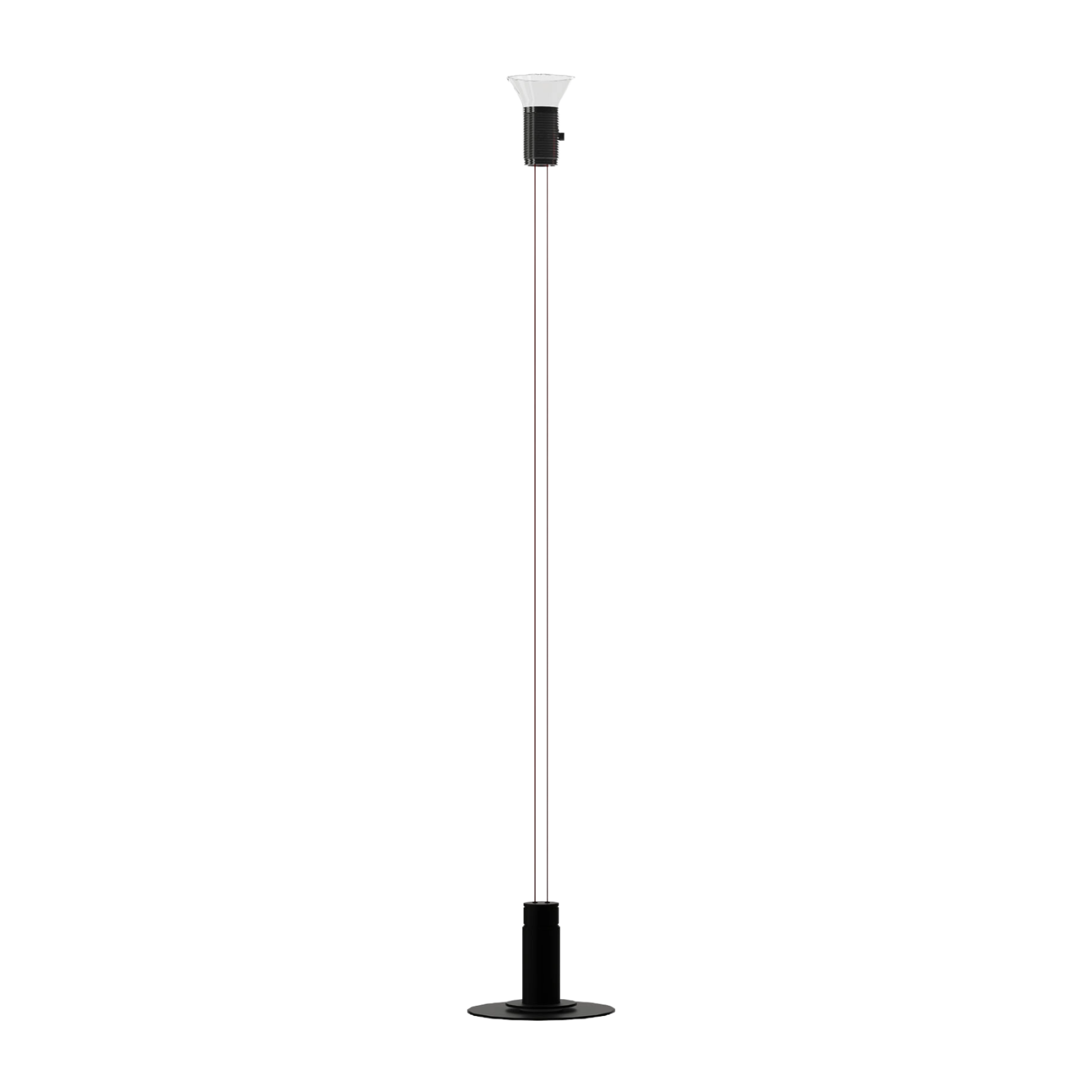 DIA Floor Lamp in Transparent with Matte Gray Accents