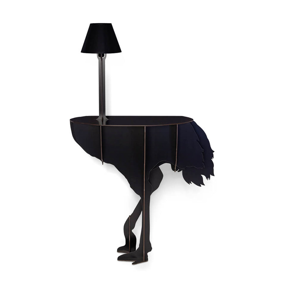 Console with lamp DIVA LUCIA black