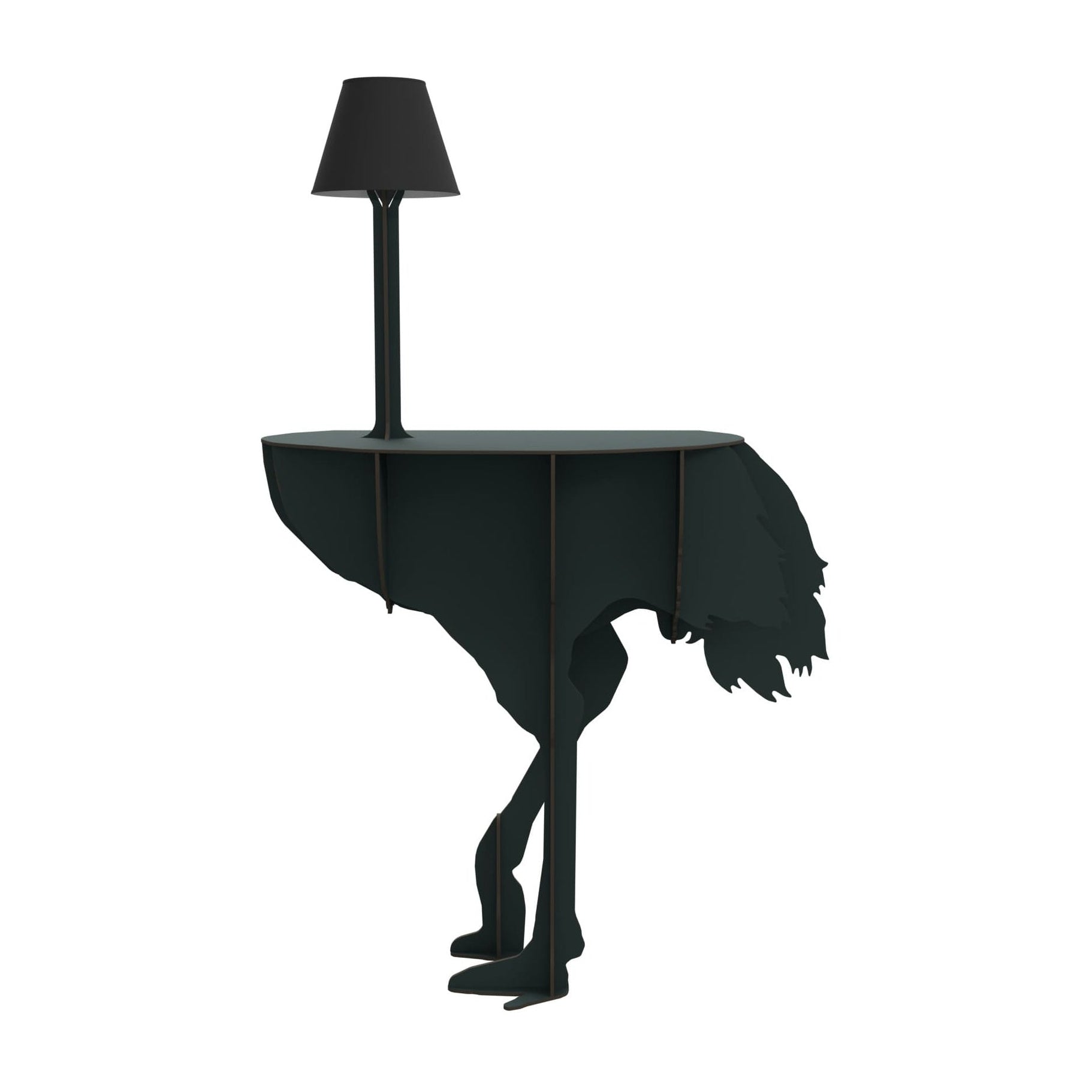 Console with lamp DIVA LUCIA dark green