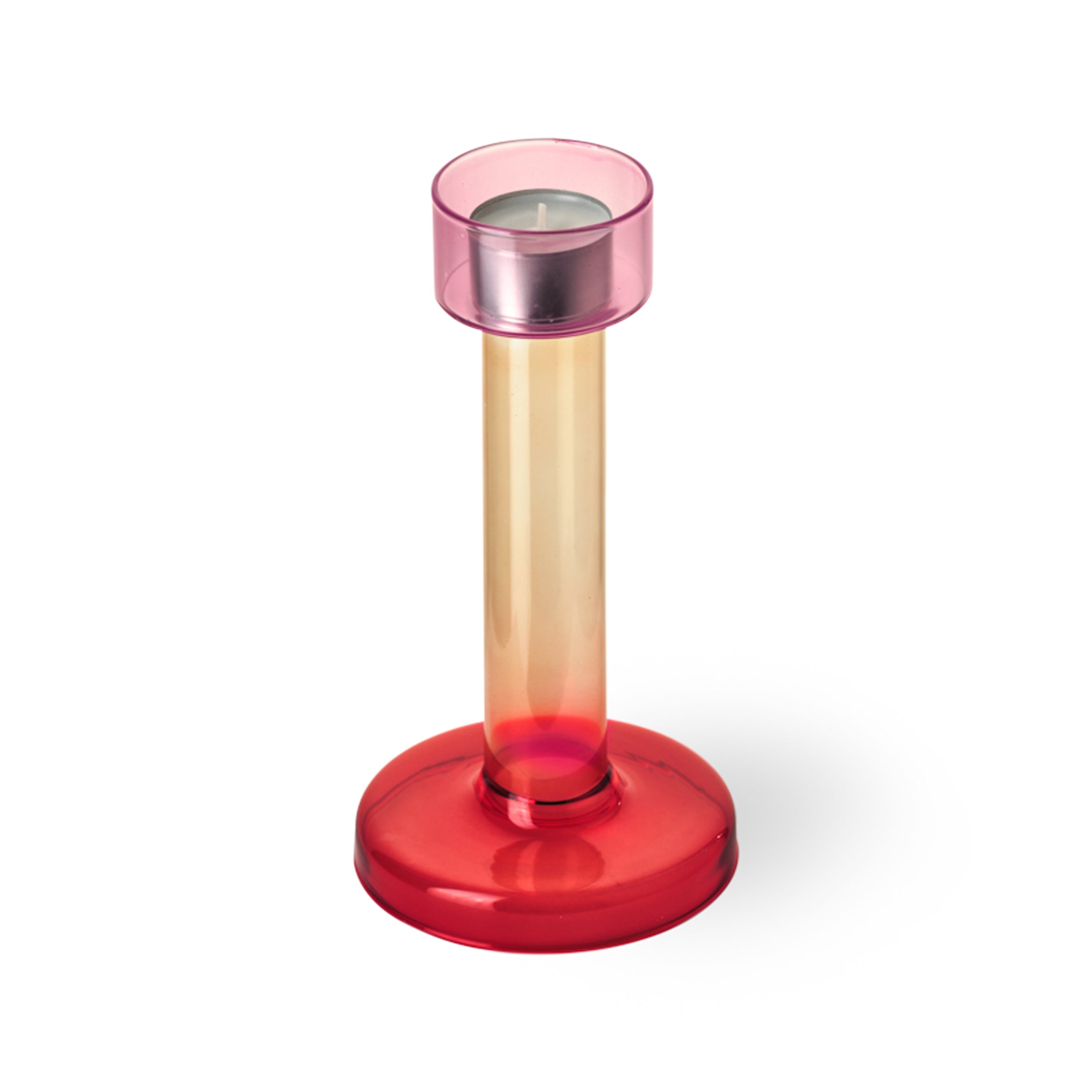Red BOLE Tealight Candle Holder with Pink
