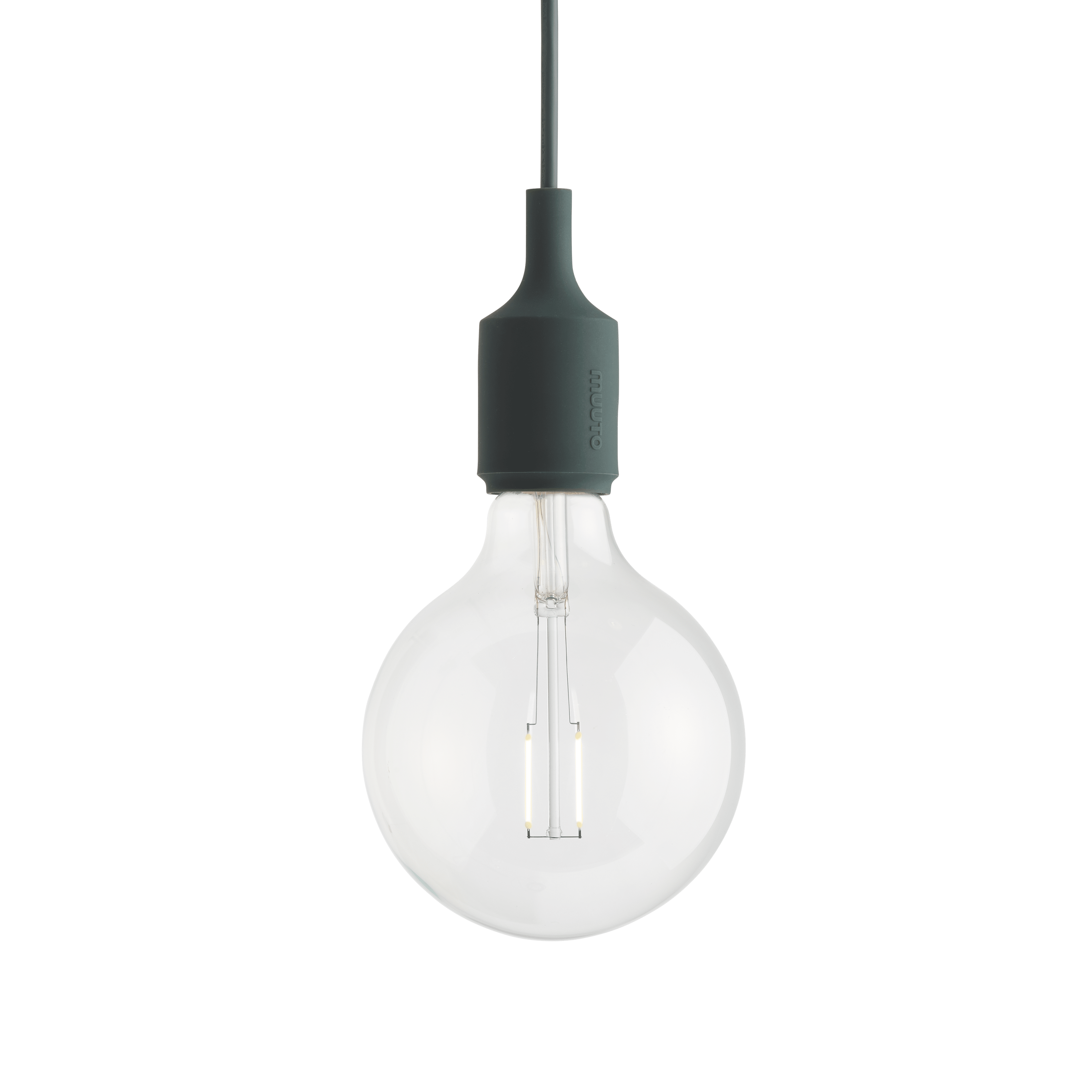 E27 dark green pendant lamp
