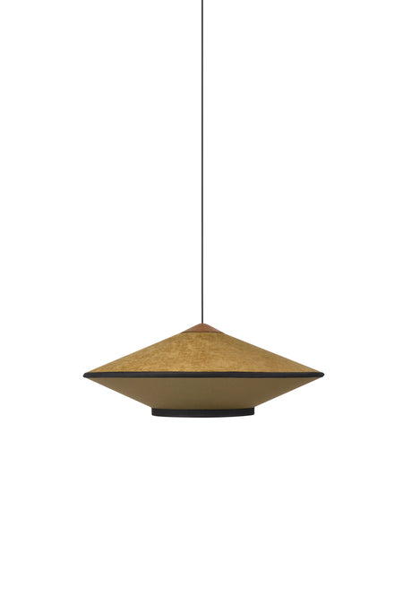 Brown cymbal hanging lamp