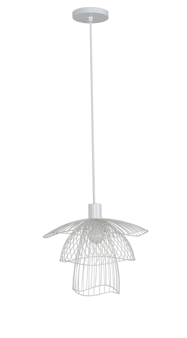 White papillon hanging lamp