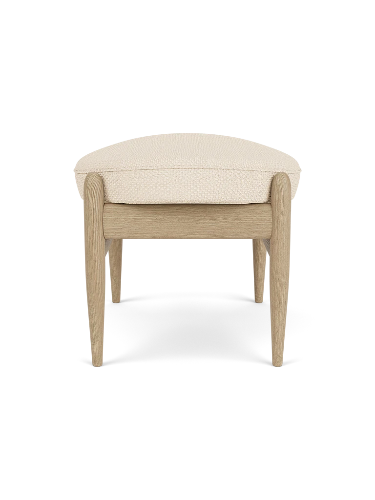 ELIZABETH cream footrest with oak base [Julia]