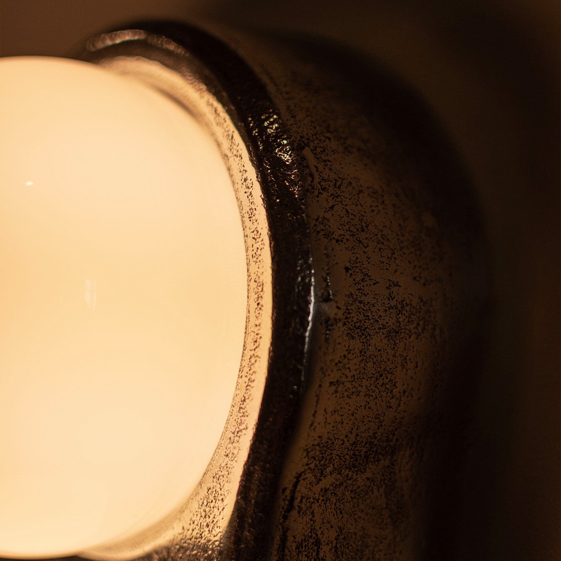 SWING Wall Lamp with Opal Glass and Aluminum Base
