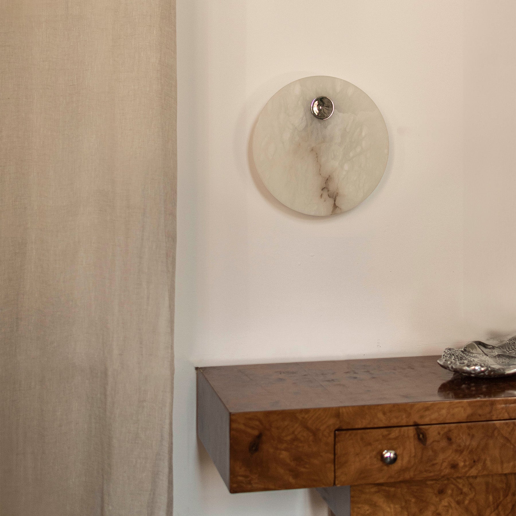 Wandleuchte alabaster EOS nickel [Julia]