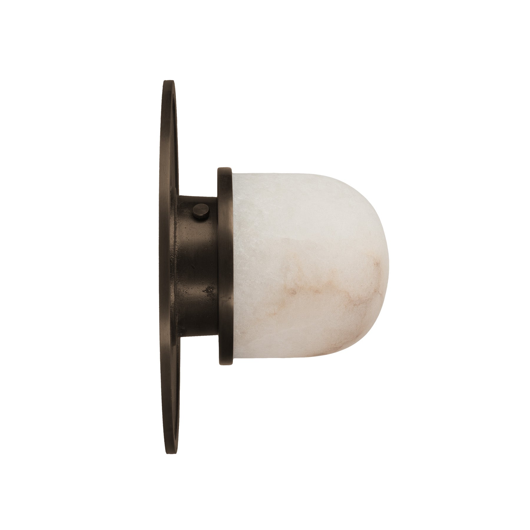 Alabaster-Deckenleuchte FULL MOON Messing mit dunkler Patina