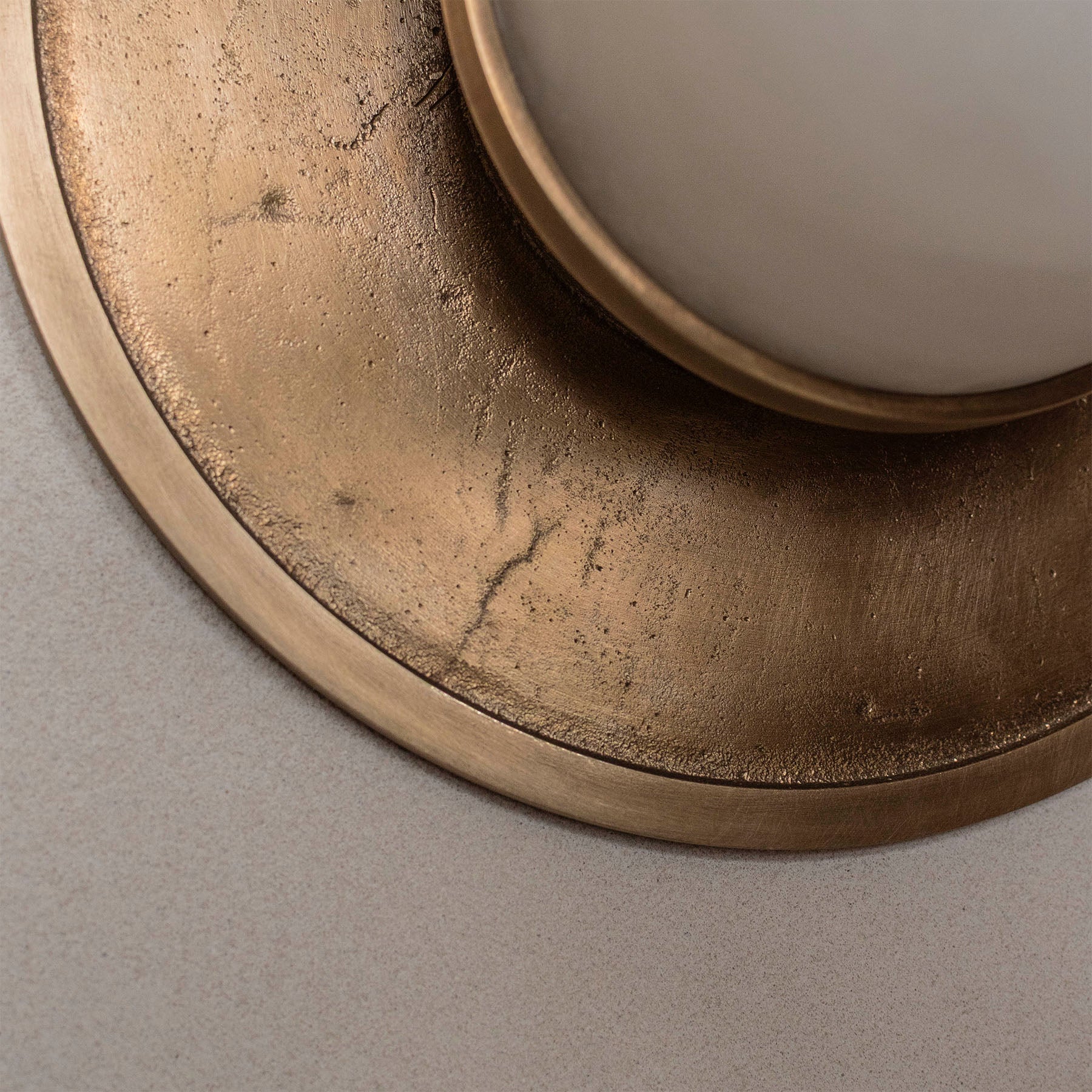 Plafon alabaster FULL MOON gebürstetes Messing