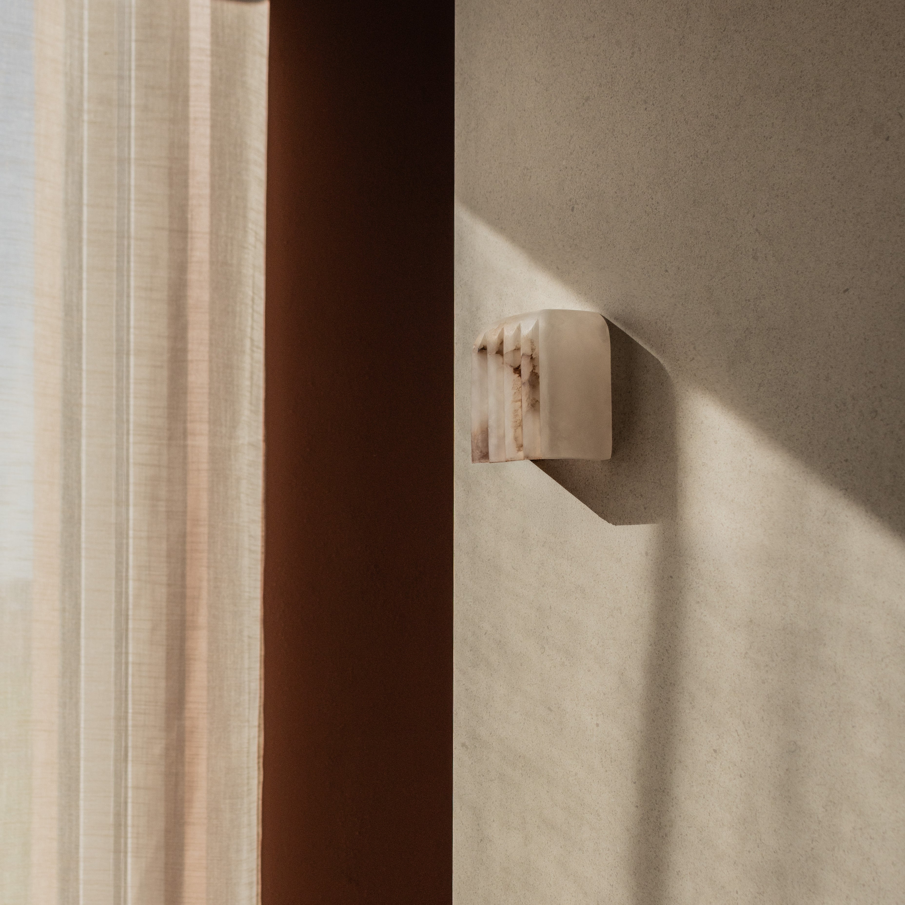 MEROPE Alabaster Wall Sconce with Patterned Finish