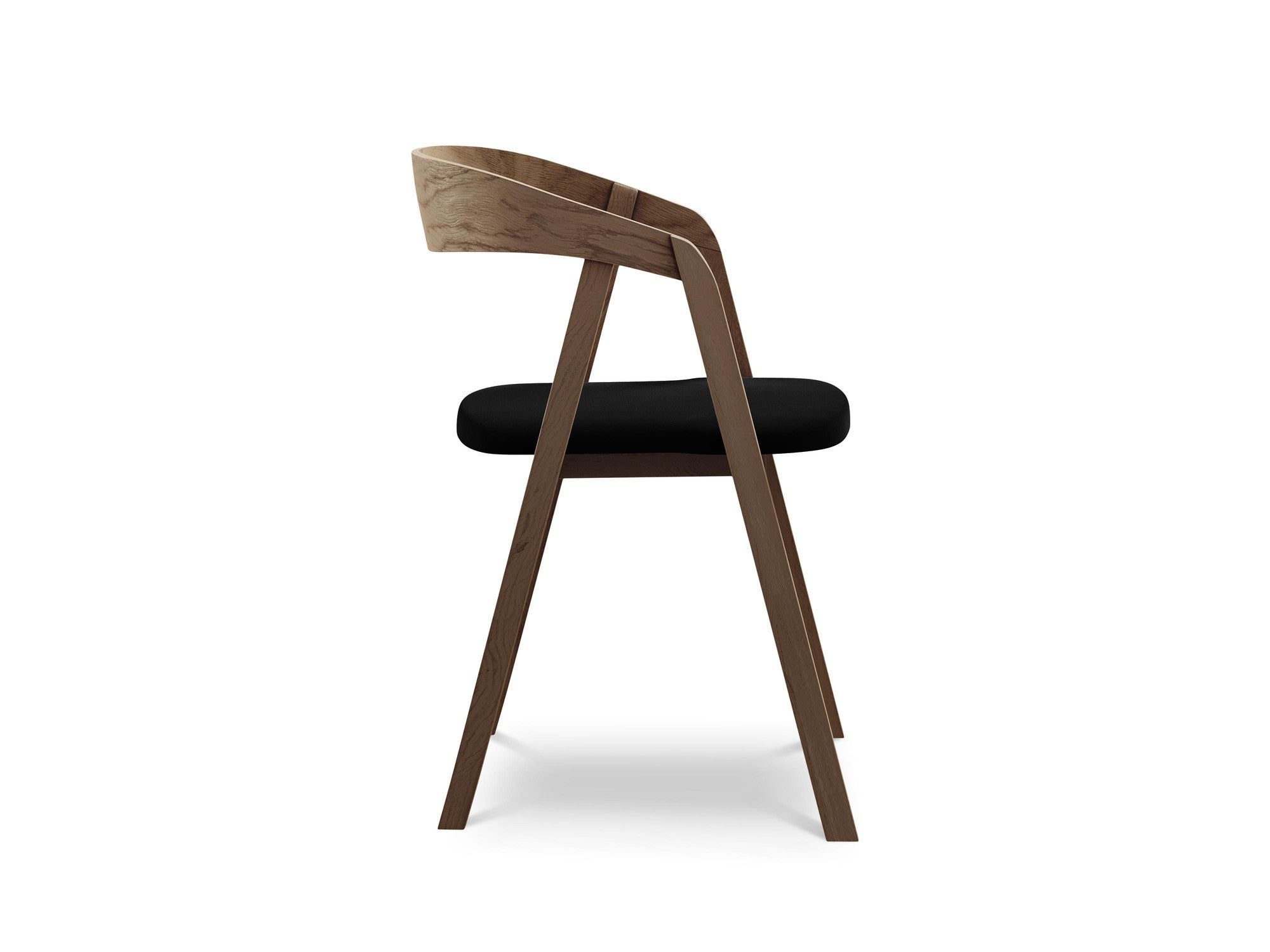 Velvet Chair ERIKA black with beech base