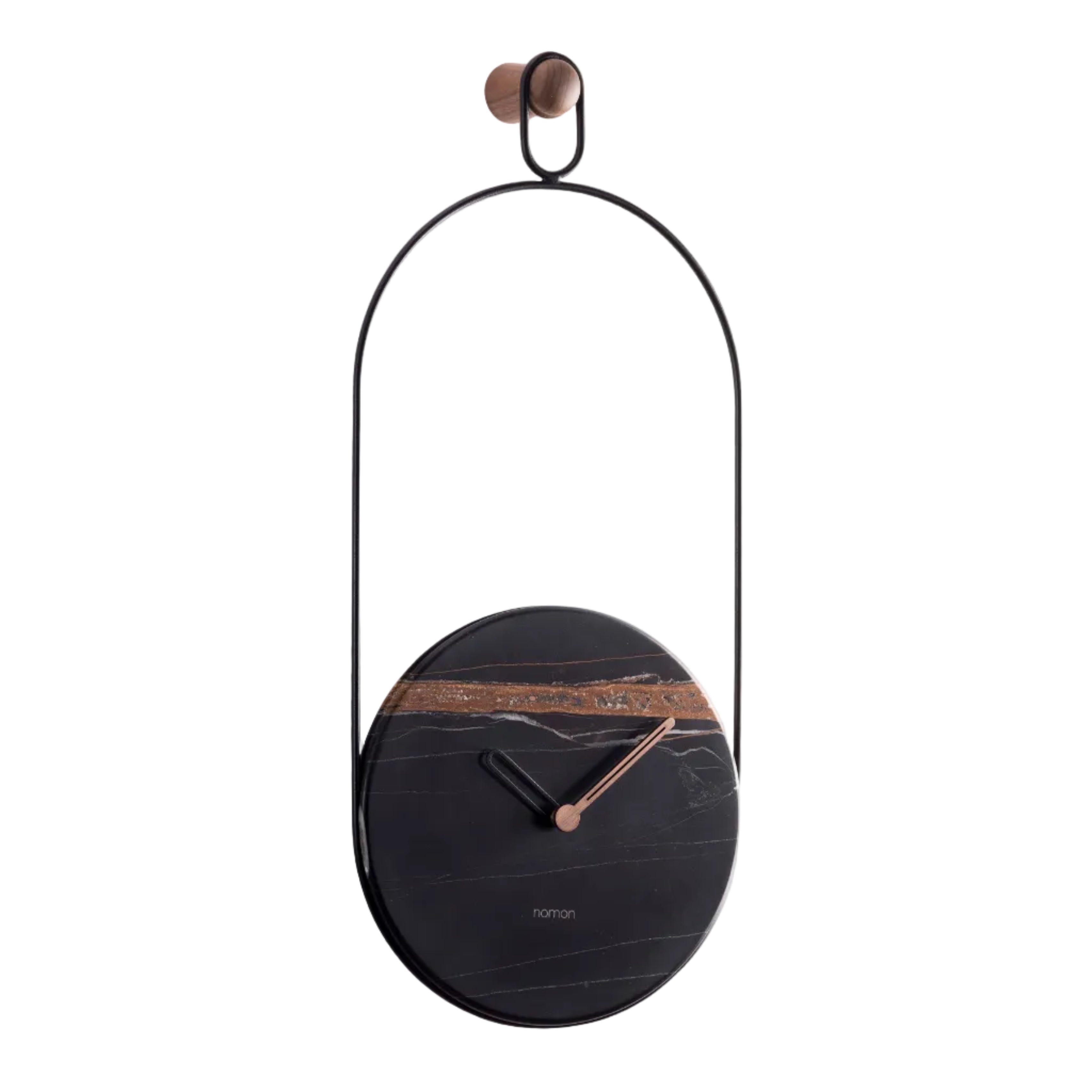 Wall Clock ESLABON Black Marble with Black