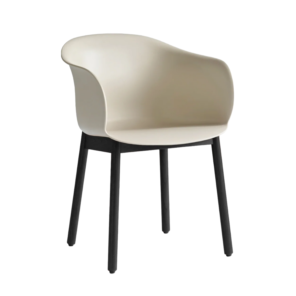 ELEFY JH30 Chair in Beige with Black Oak Base