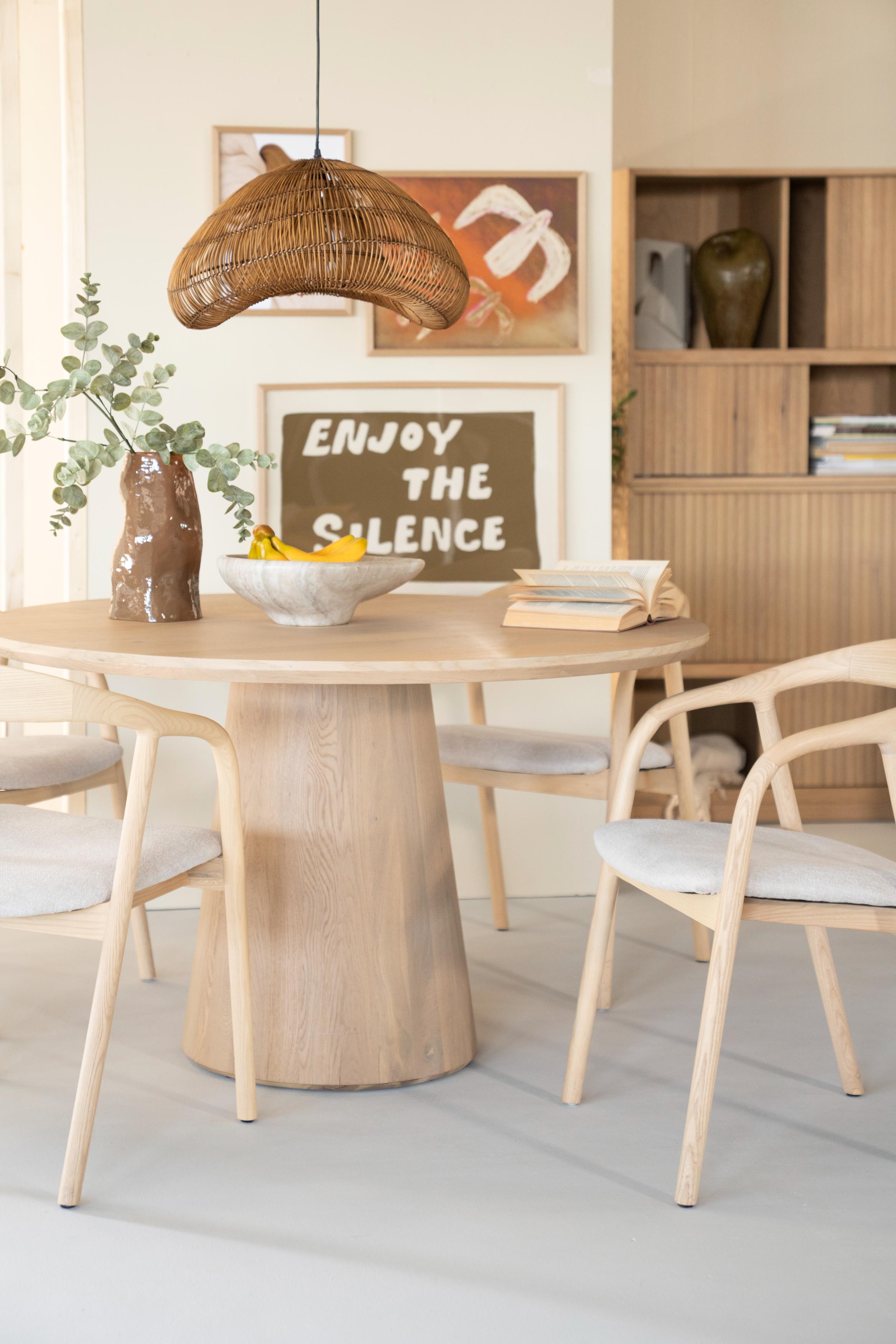 Round Table NOLA Oak Veneer