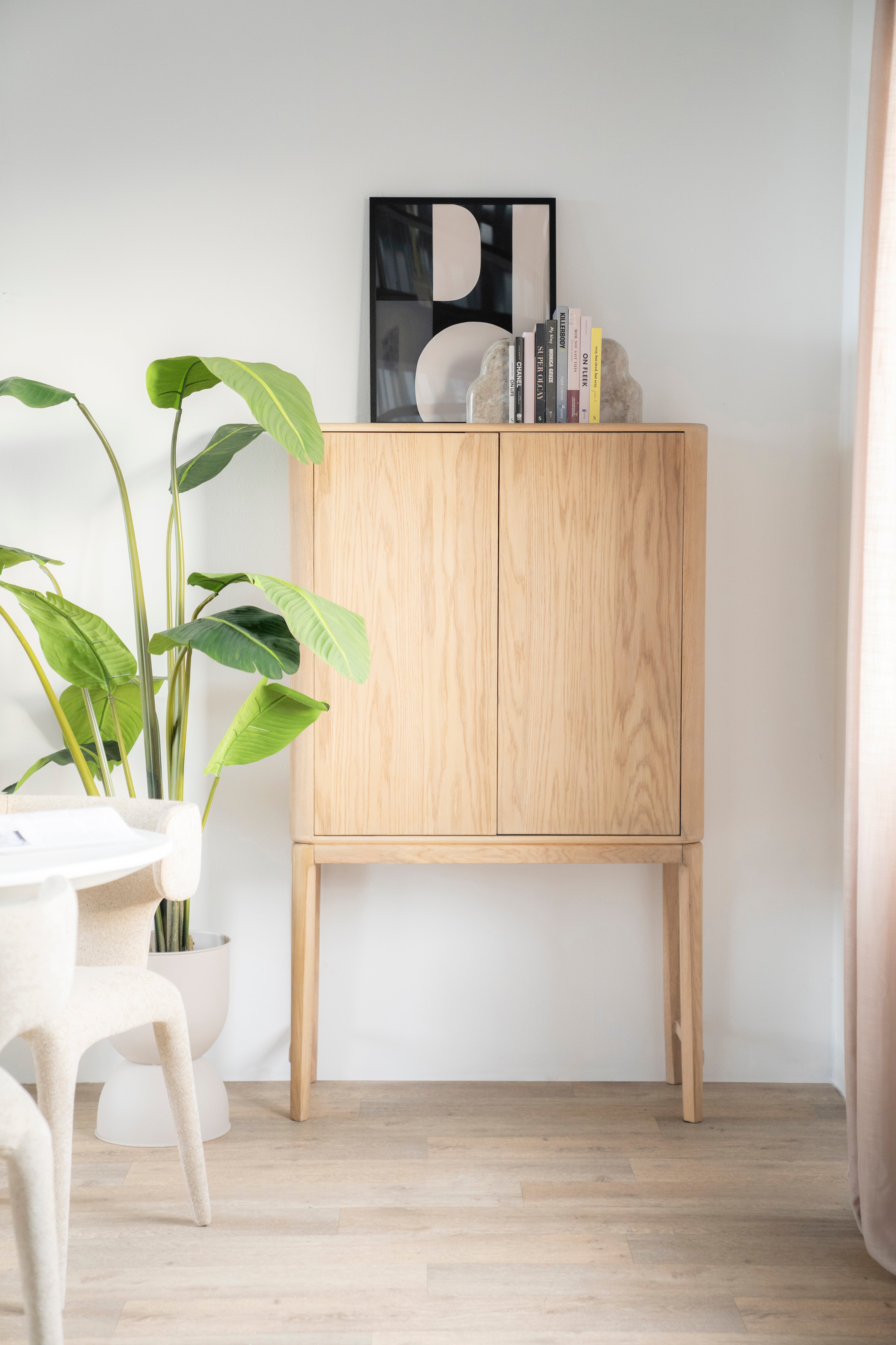 HARVEY high cabinet oak wood