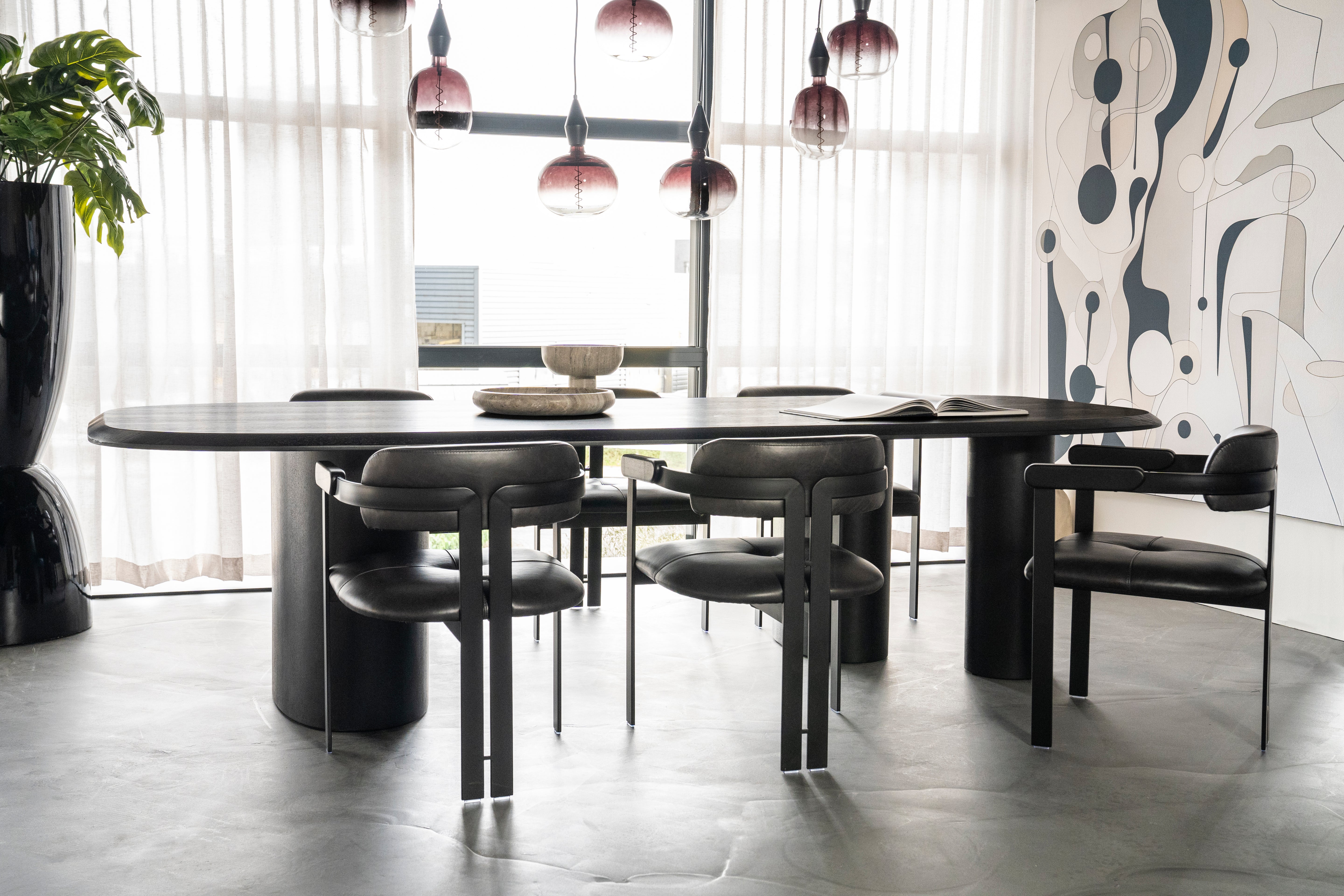 Tisch WALTER schwarz Eichenfurnier