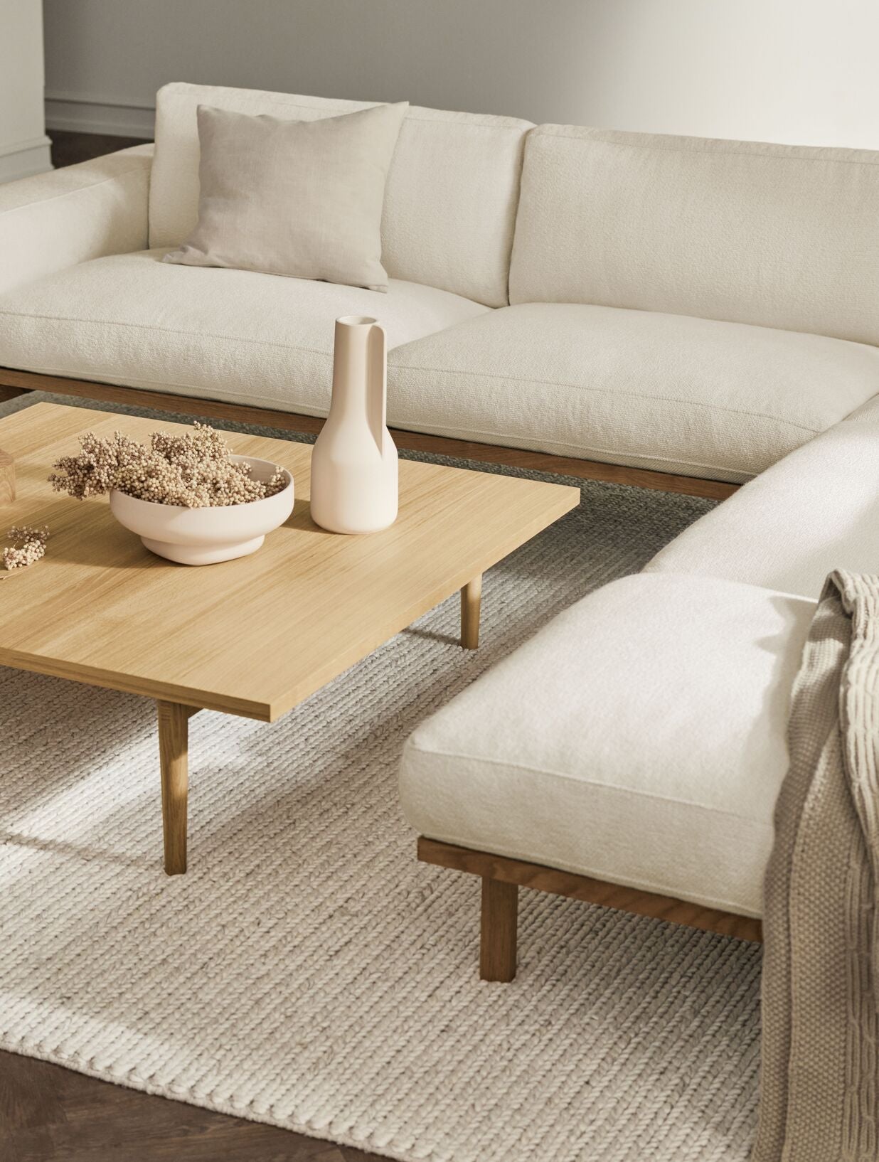 Berlin coffee table, bleached oak veneer