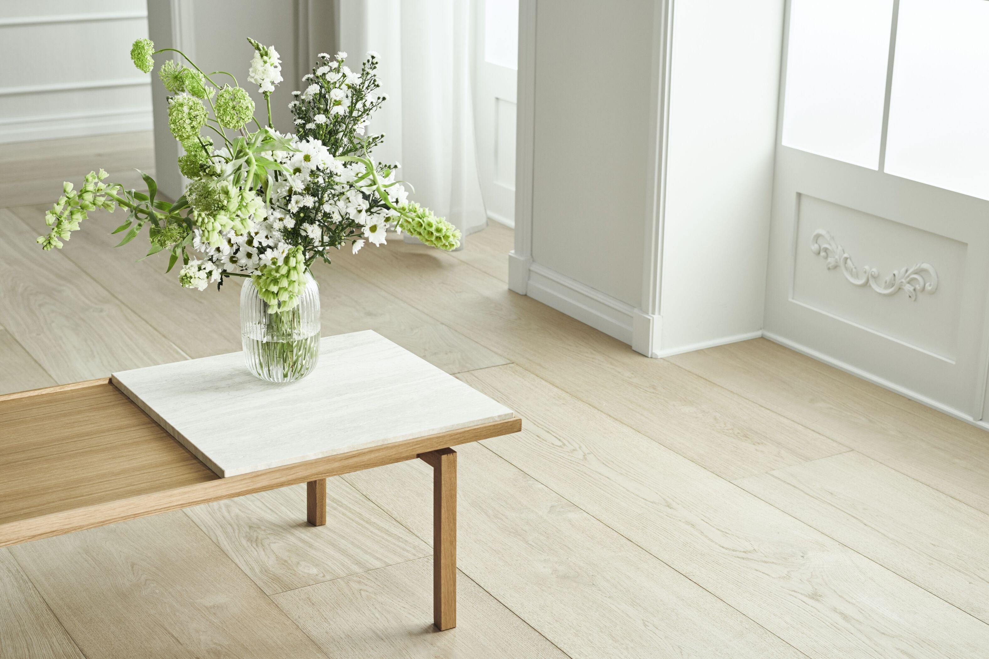 Coffee table Elton bleached veneer