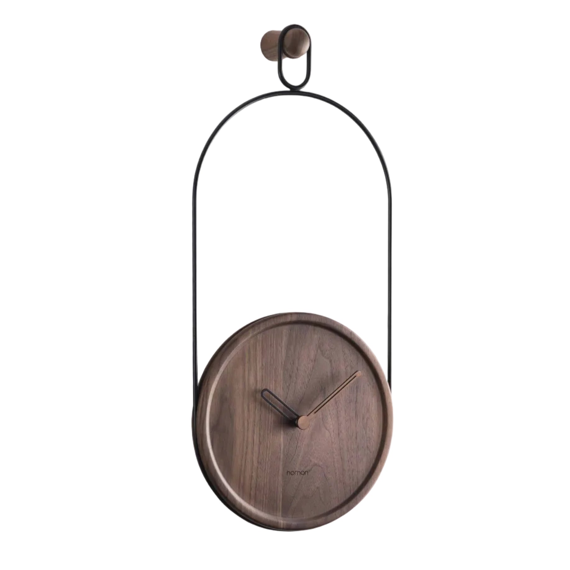Wall Clock ESLABON Walnut Wood with Black