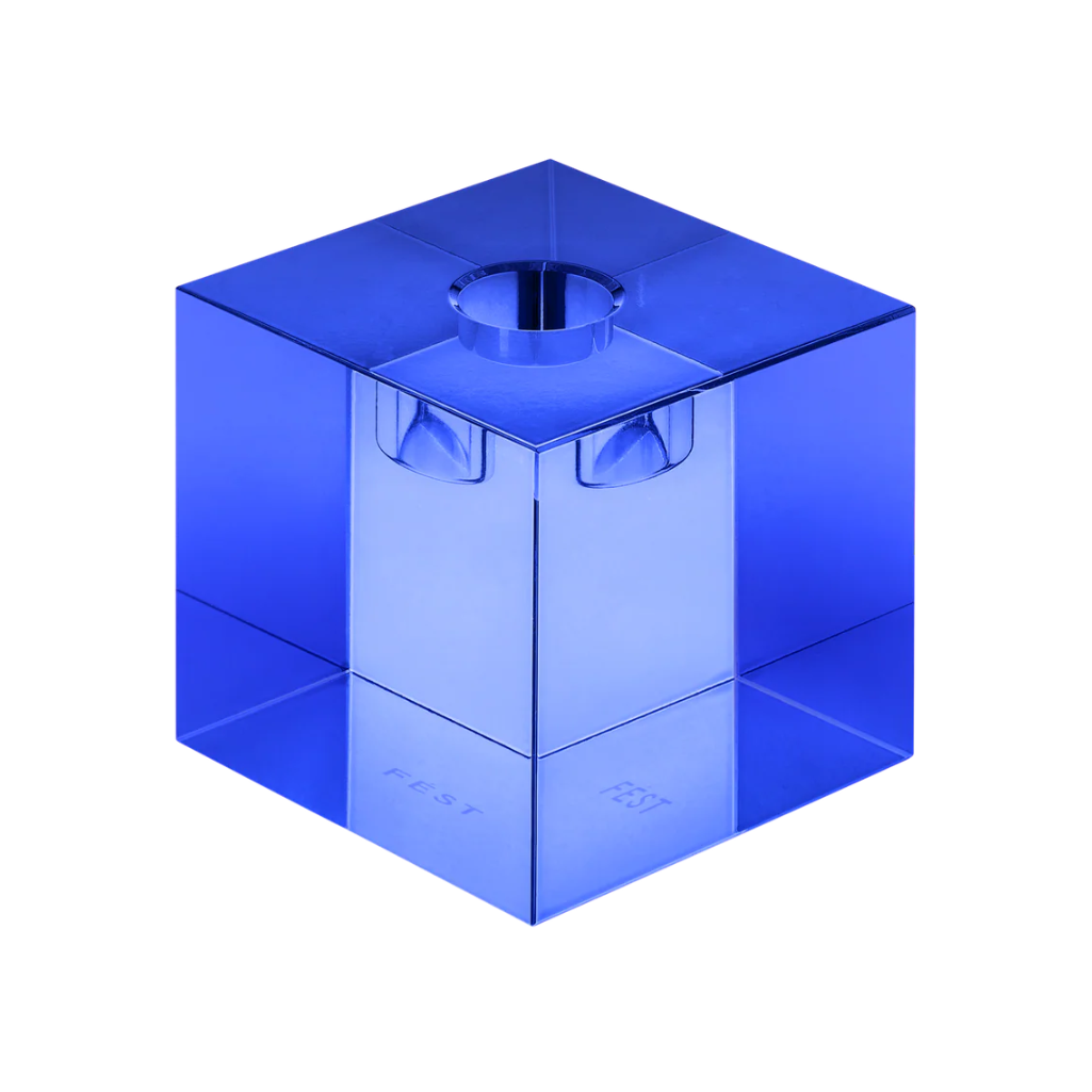 Blauer OTTO Kerzenhalter