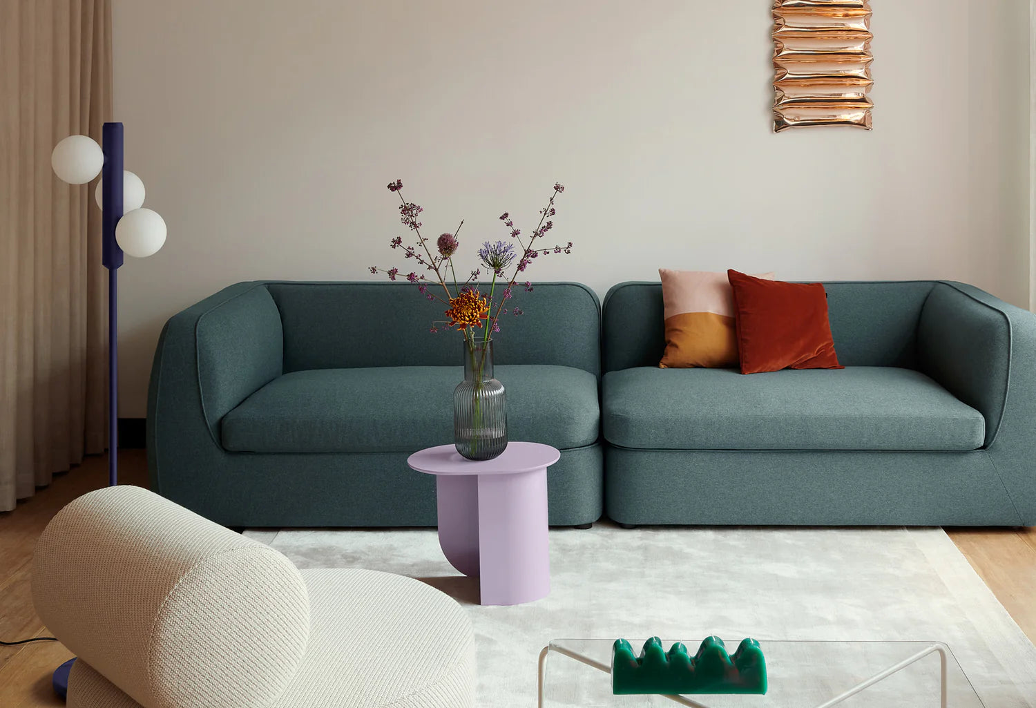 OTIS Vase, ribbed glass