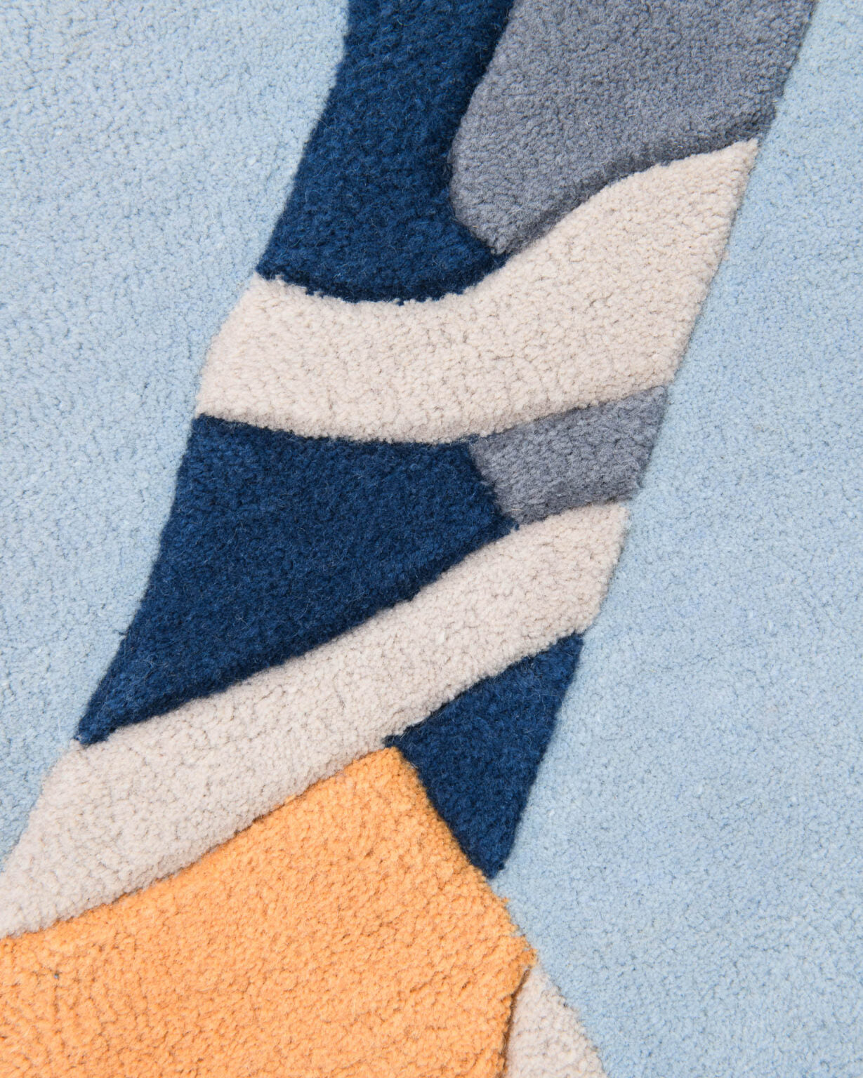 Asymmetrischer dekorativer Teppich FRAME himmelblau