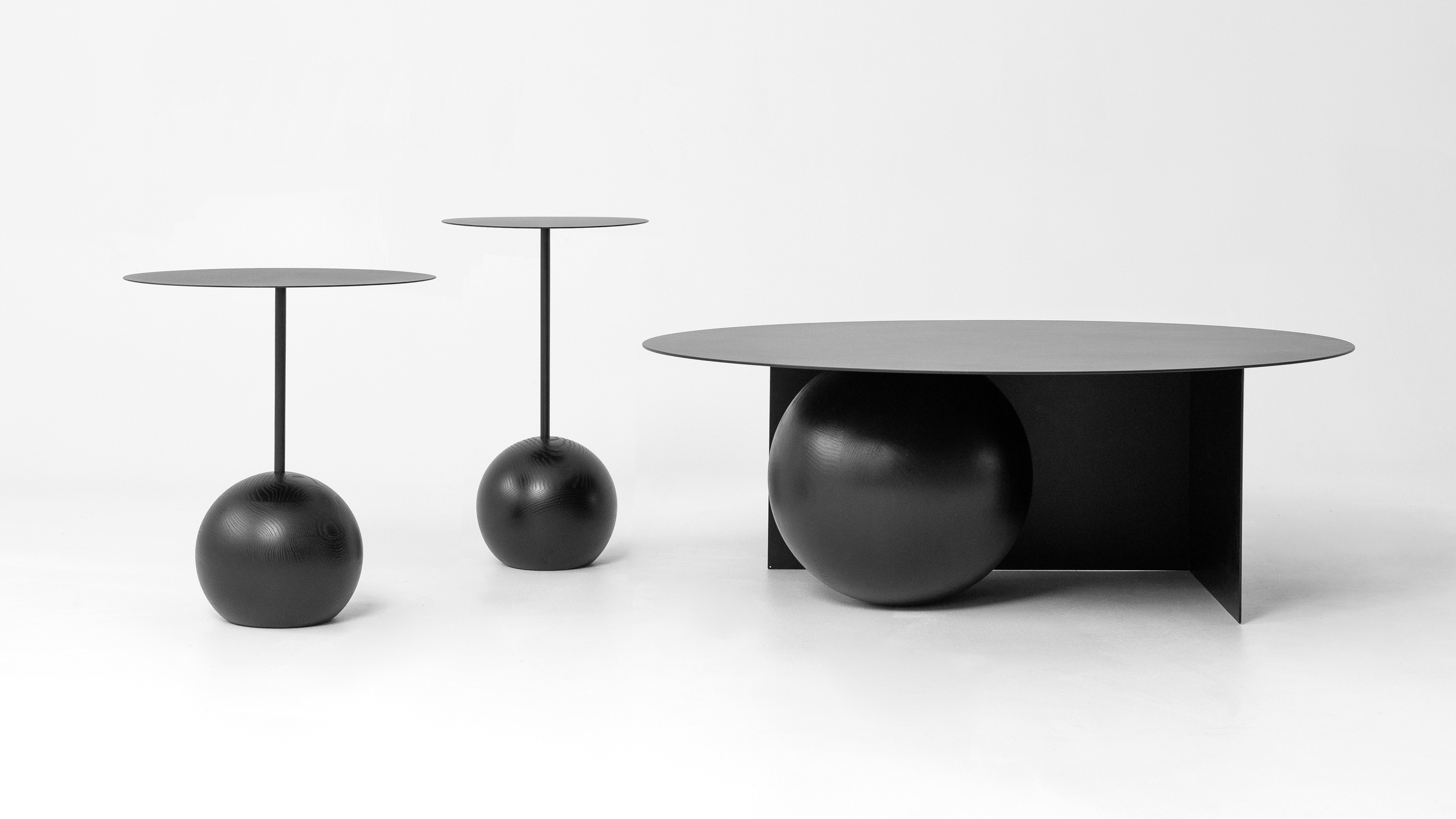 FUKU Coffee Table in Steel and Wood