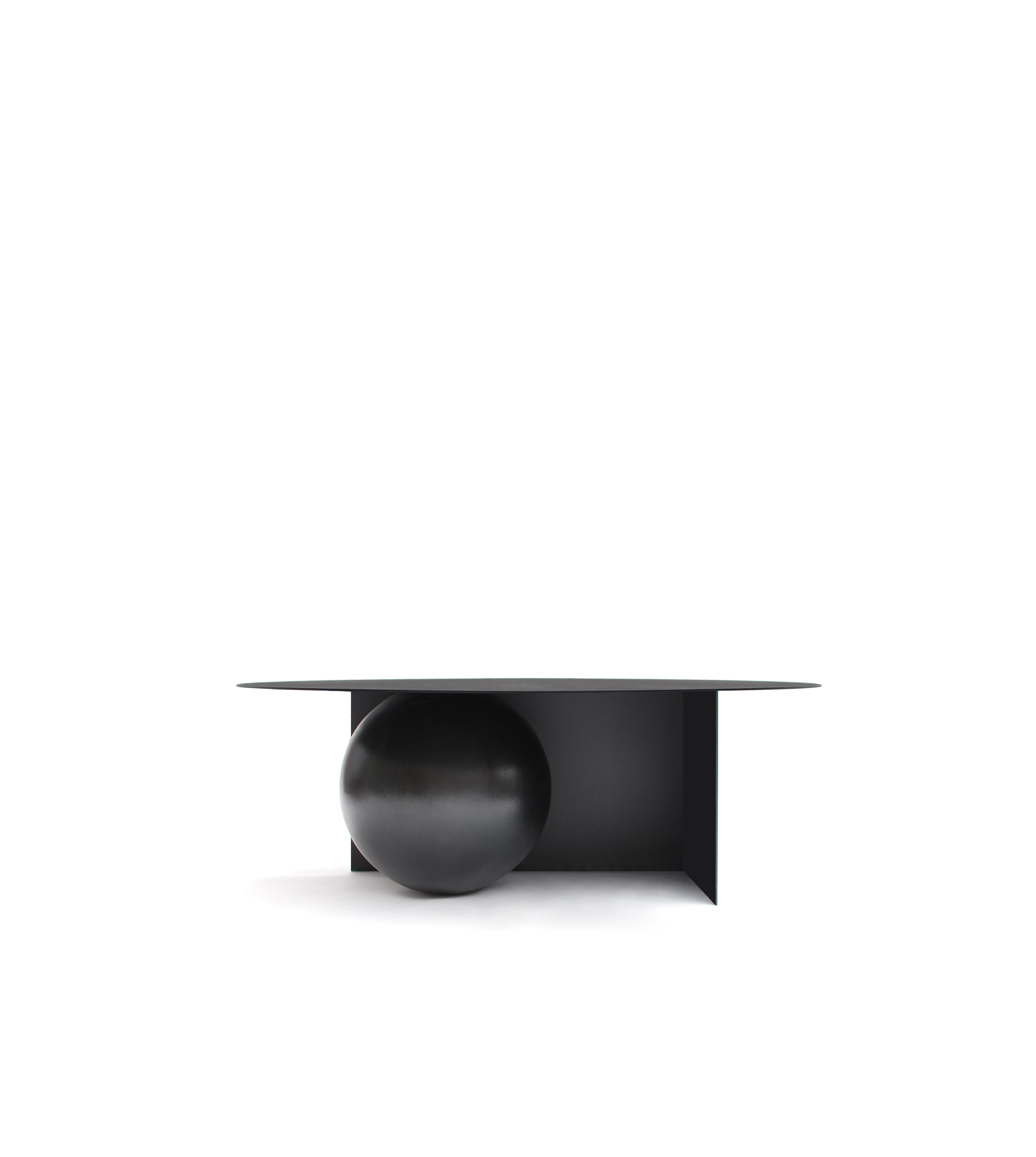 FUKU Coffee Table in Steel and Wood