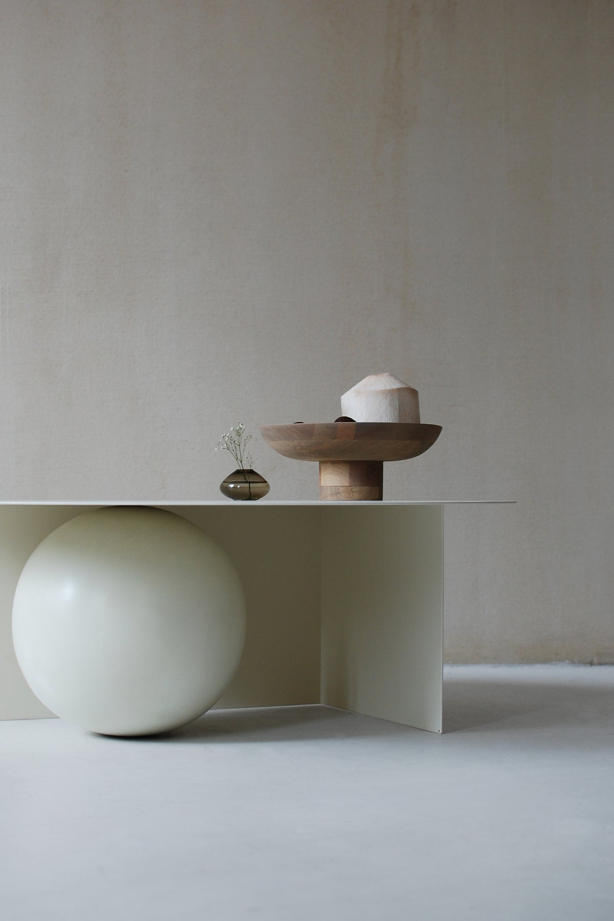 FUKU Coffee Table in Steel and Wood