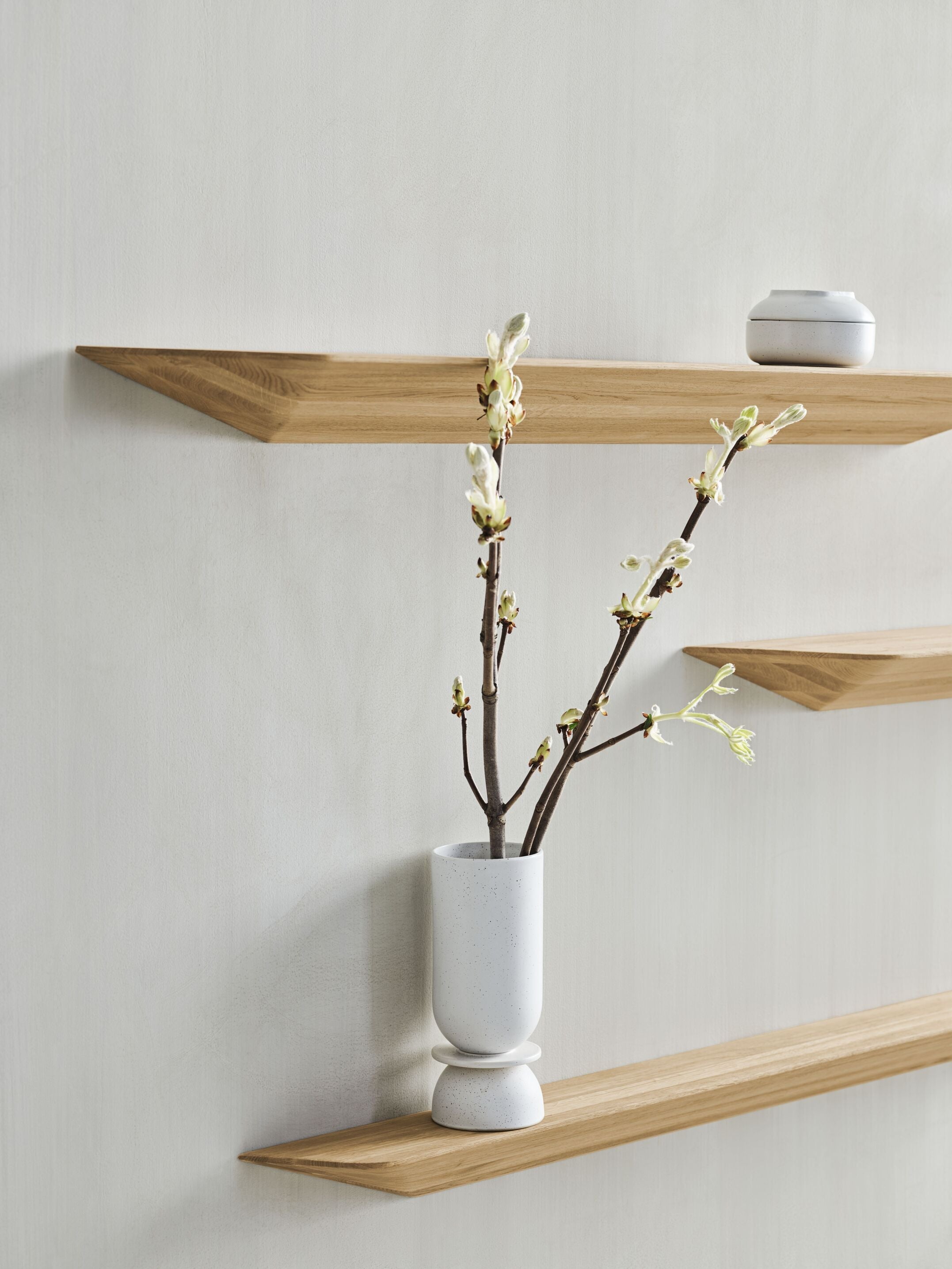 FALKA shelf bleached oak wood