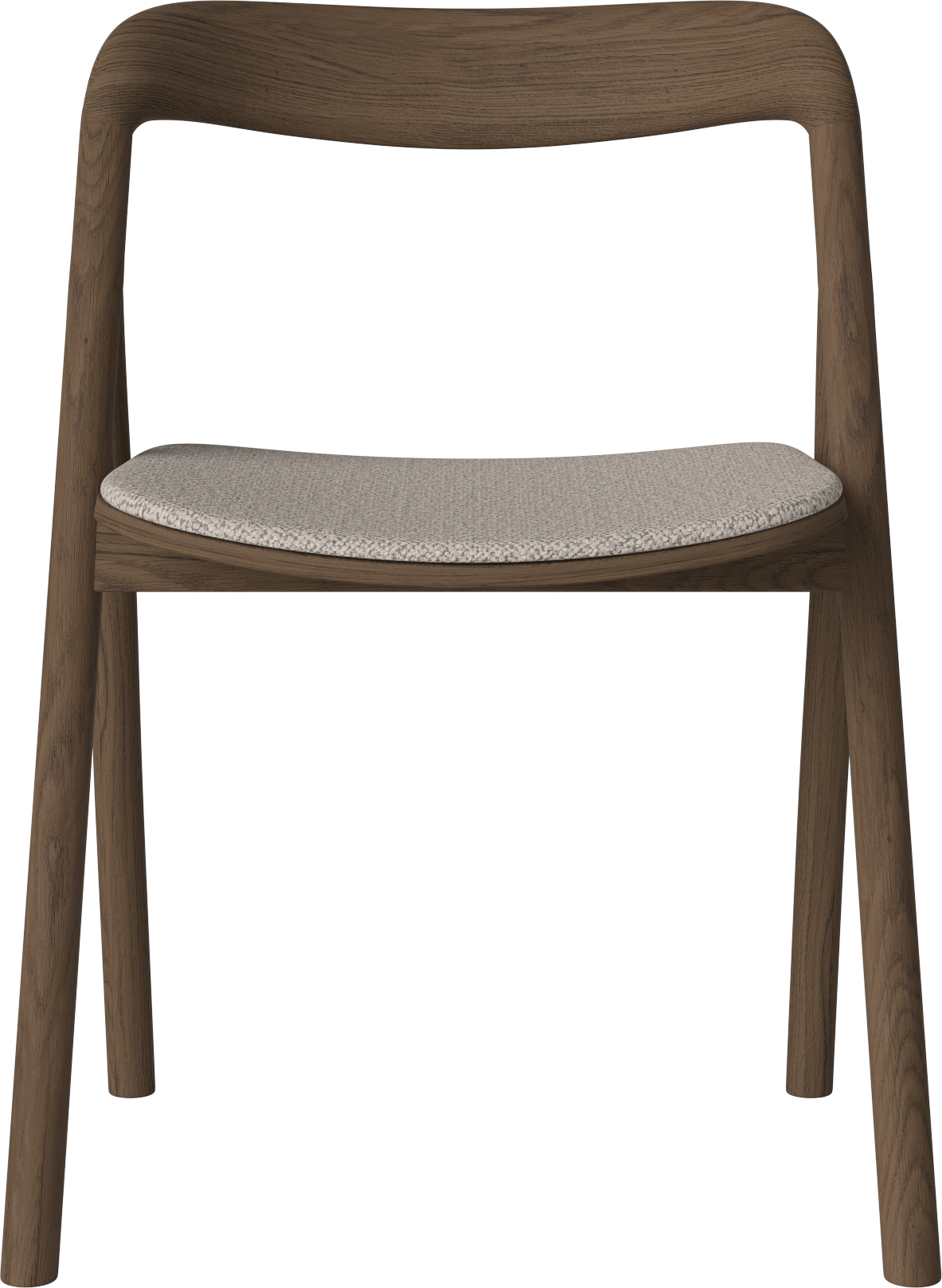 Fenri chair upholstered with a dark wooden base