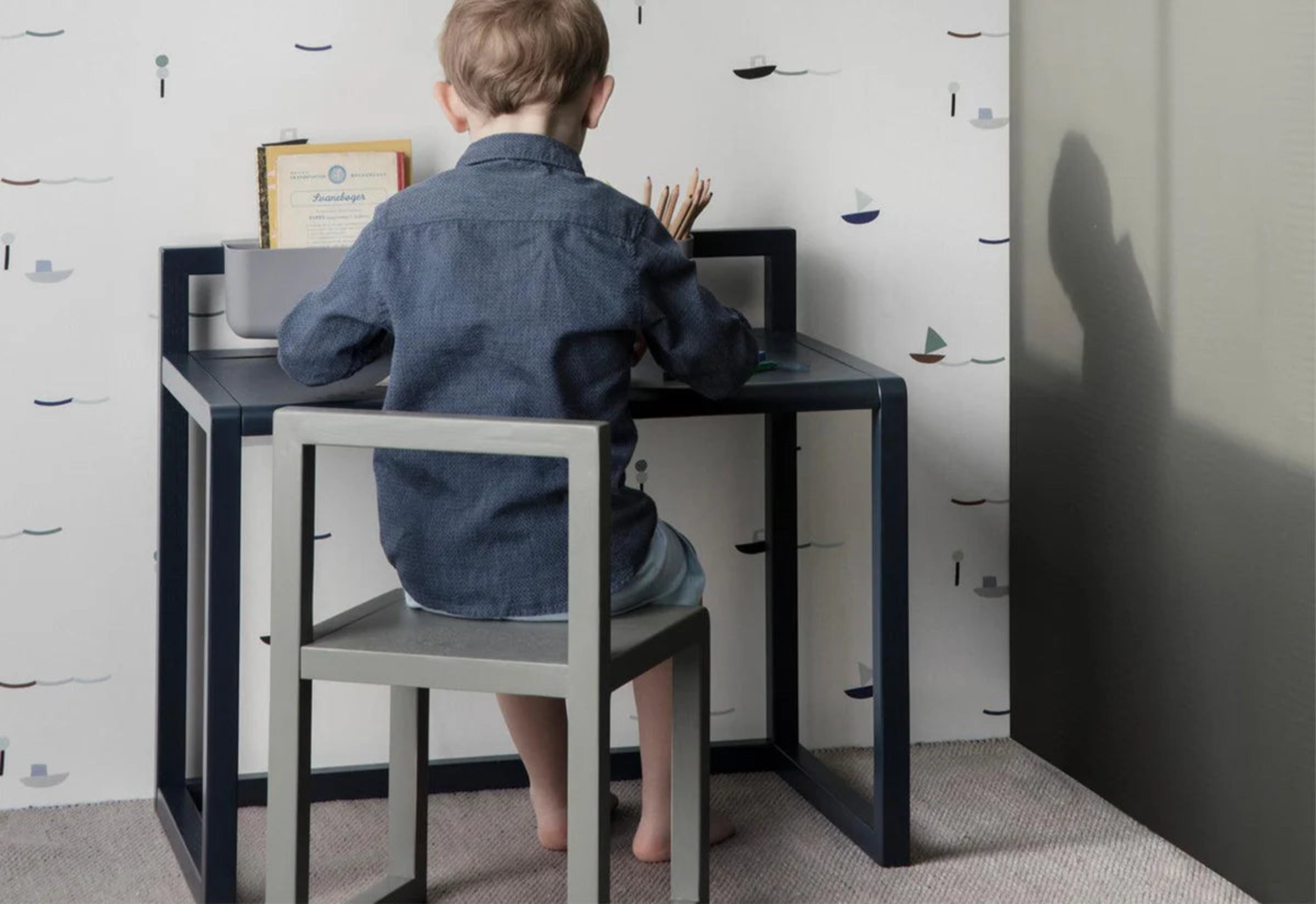 LITTLE ARCHITECT Kinderschreibtisch dunkelblau 