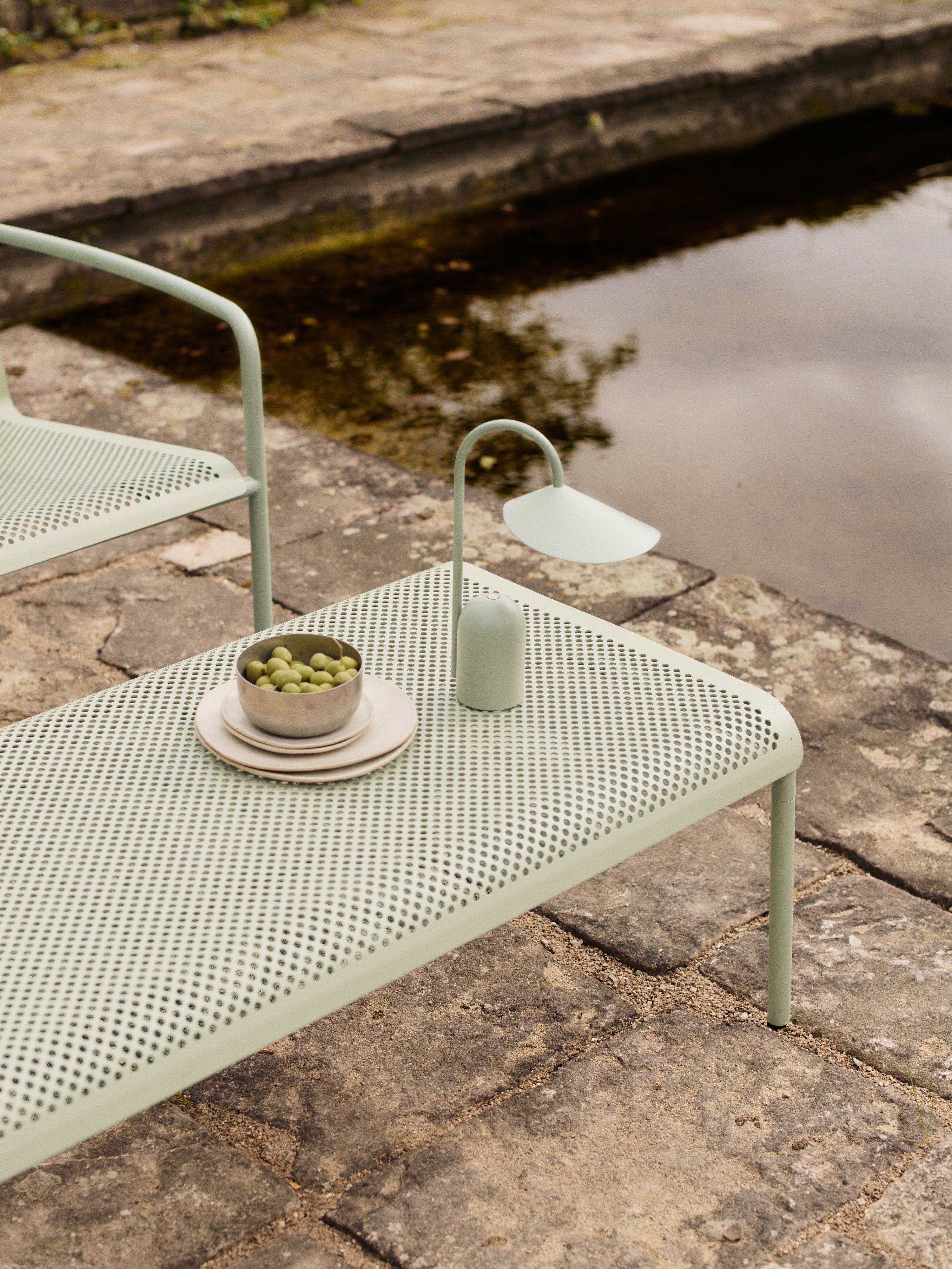 Tragbare Lampe ARUM matcha