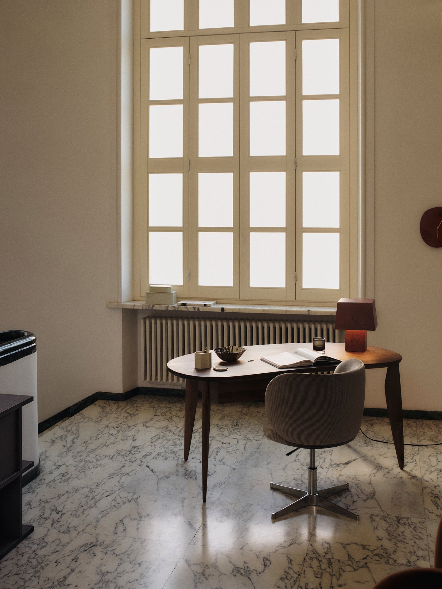 Tischlampe BURL dunkelbraun Furnier