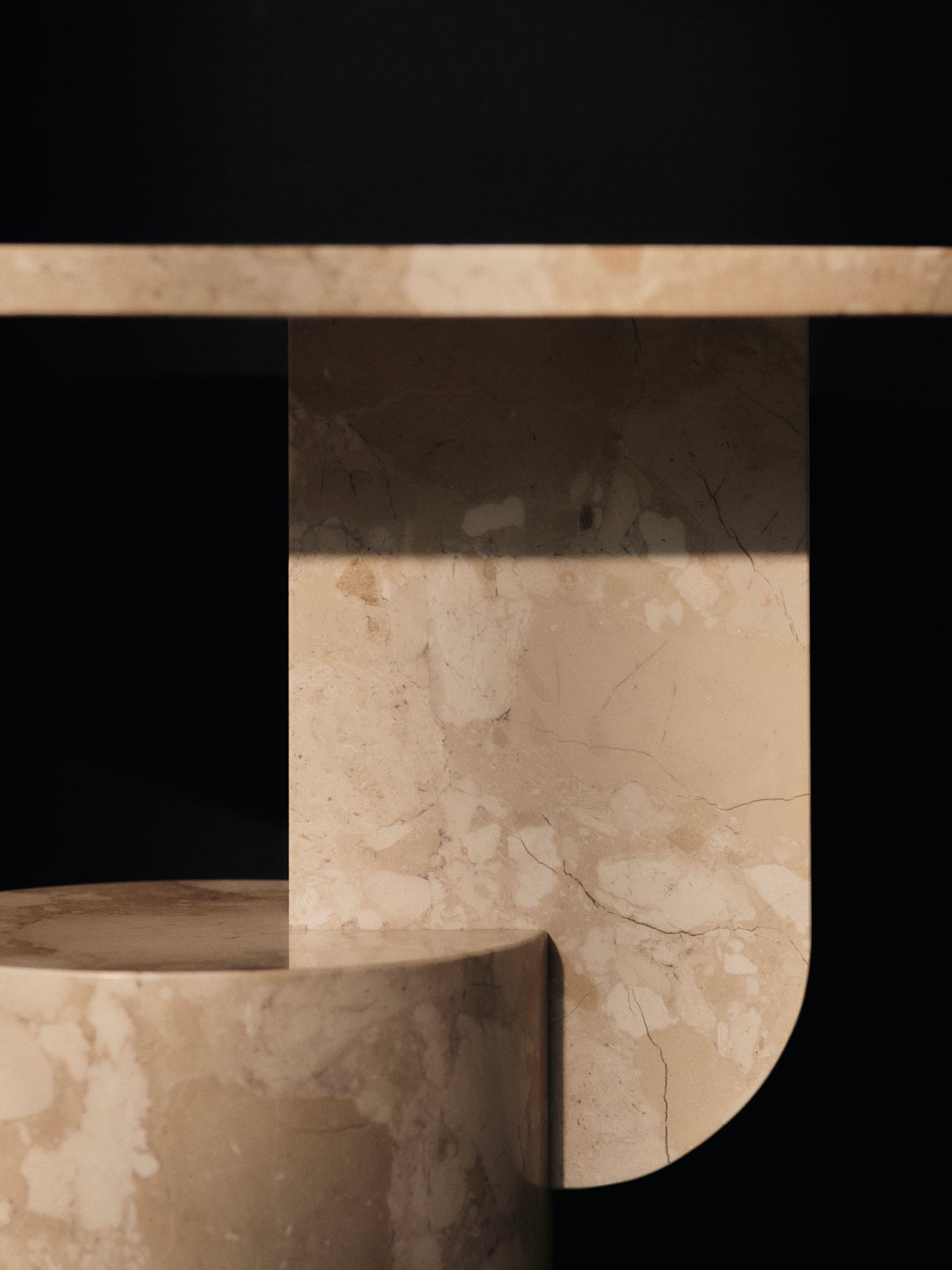 Beistelltisch INSERT beige Marmor