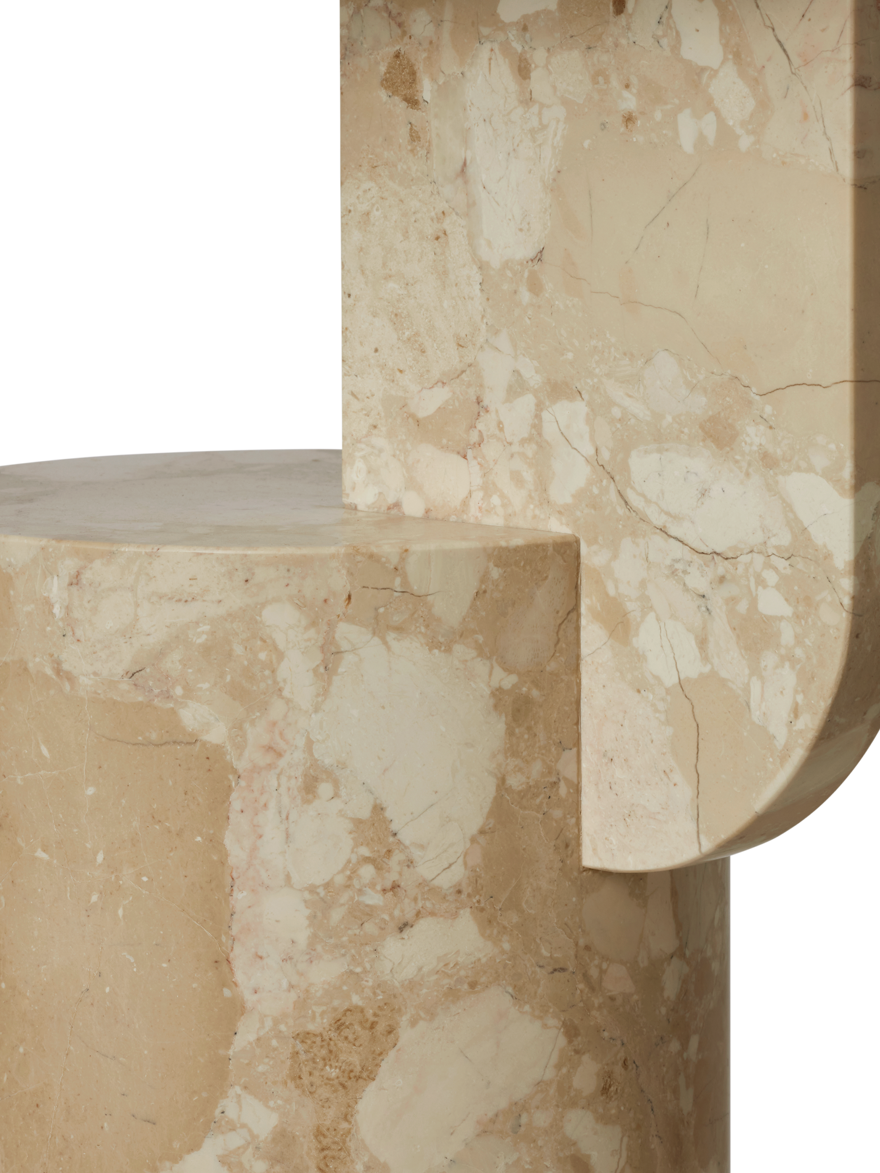 Beistelltisch INSERT beige Marmor