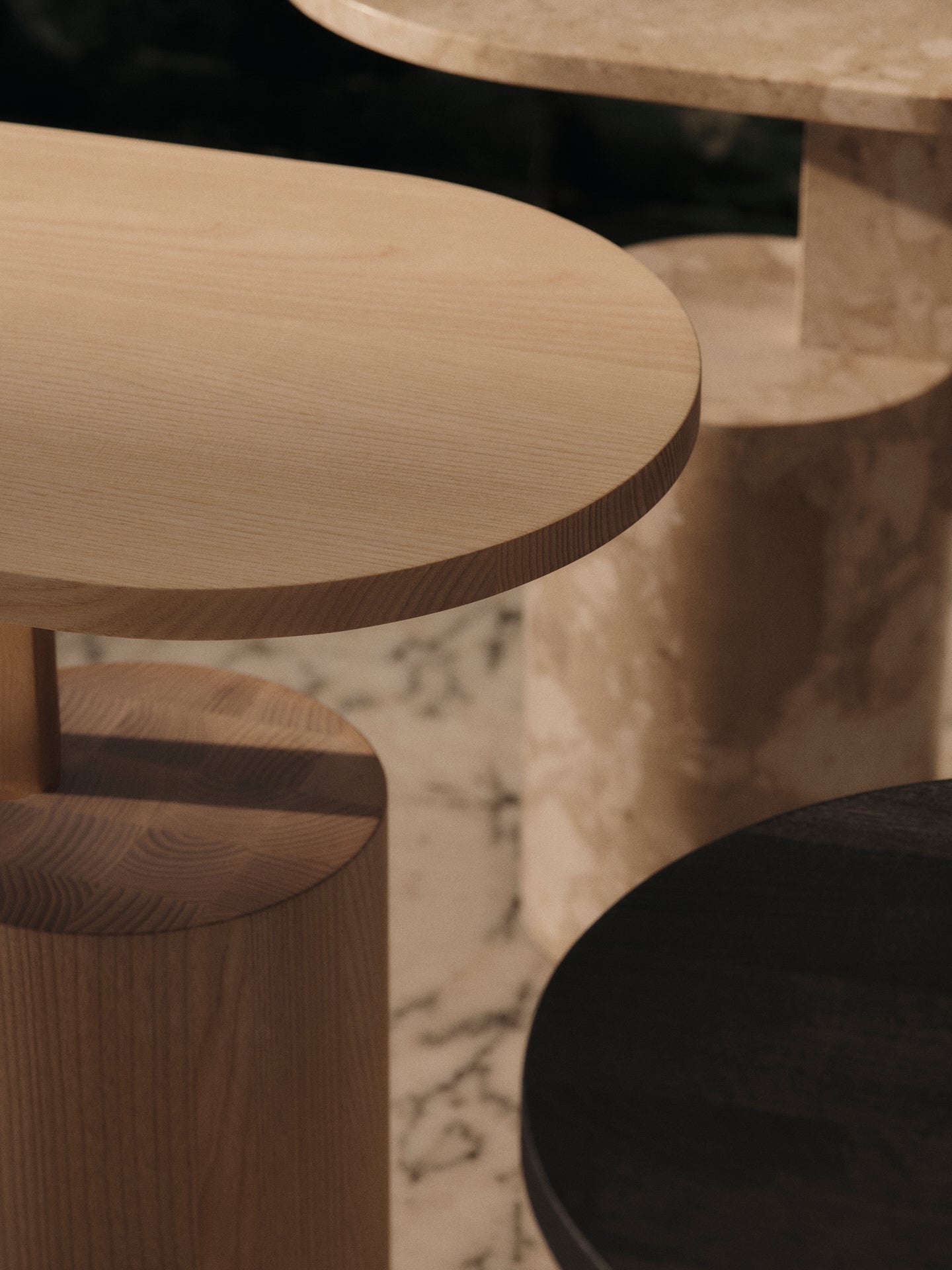 Beistelltisch INSERT beige Marmor