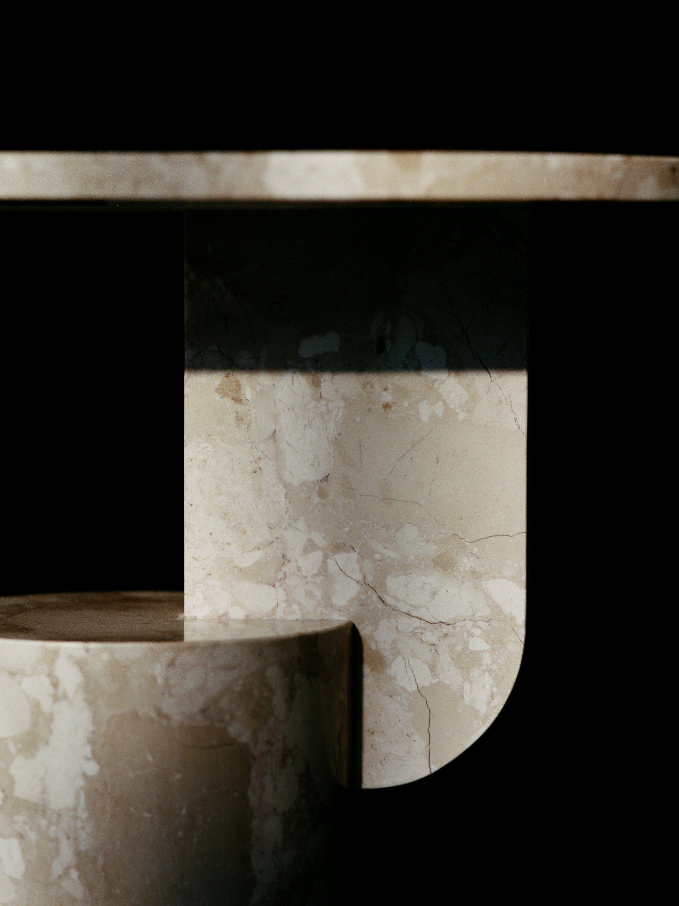 Beistelltisch INSERT beige Marmor