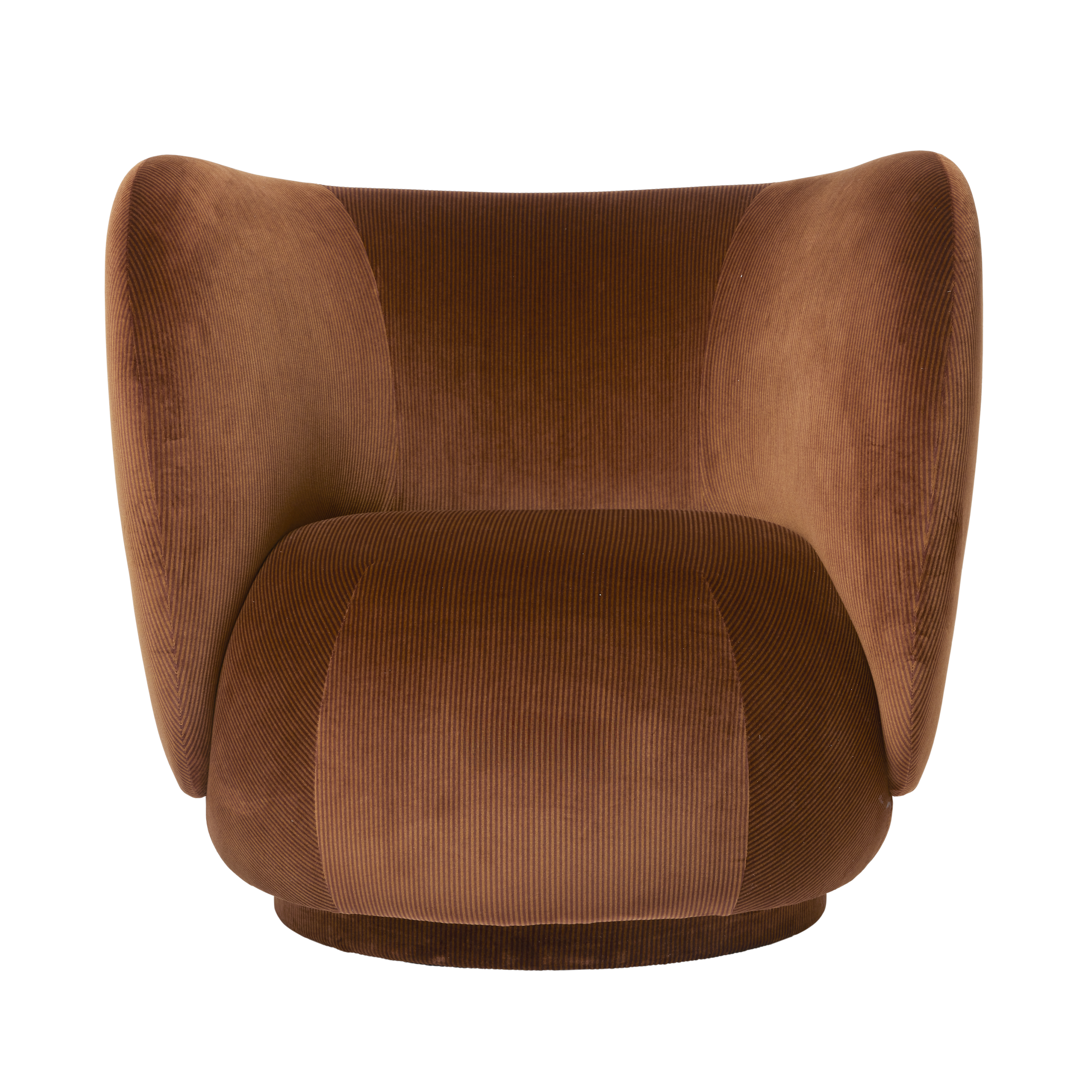RICO LOUNGE Armchair Devoré Velvet rust