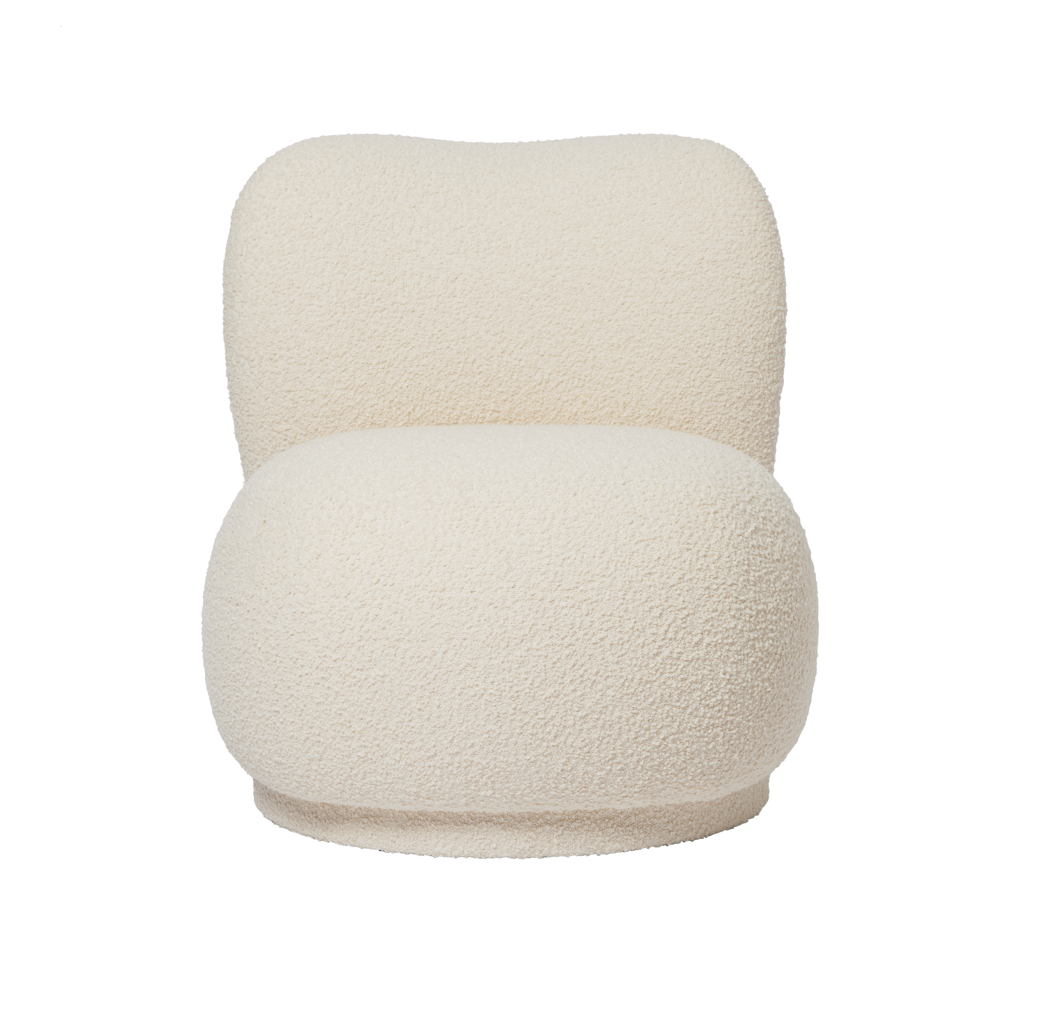 Drehstuhl RICO PICCOLO LOUNGE Nordic Bouclé złamana biel