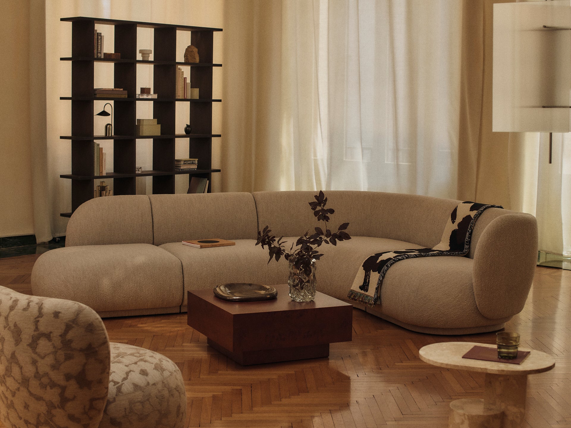 Beistelltisch INSERT beige Marmor