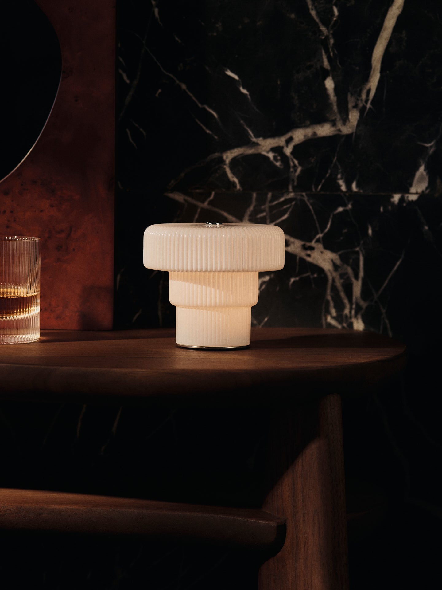 Tragbare Lampe RIPPLE weiß