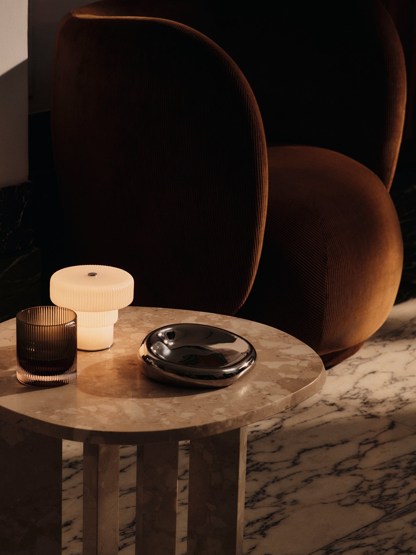 Tragbare Lampe RIPPLE weiß