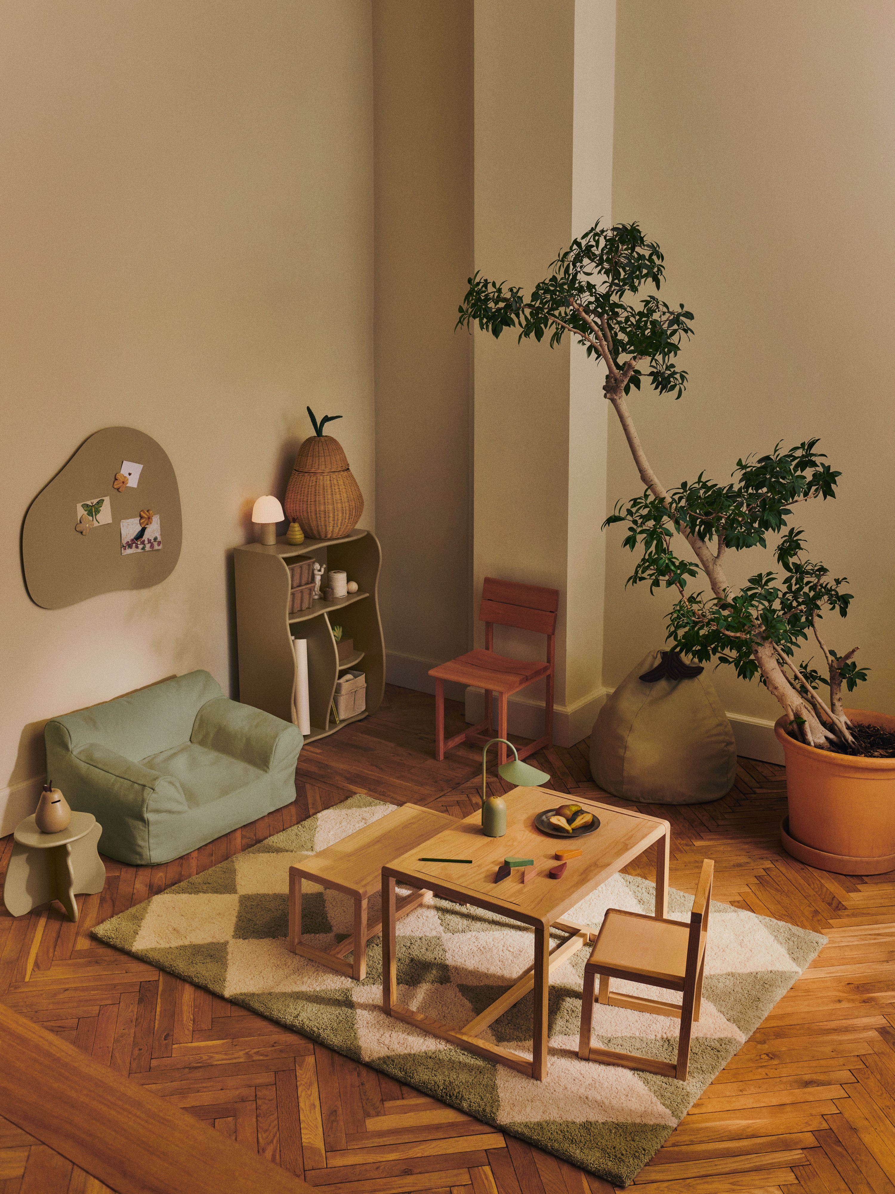 Children's Armchair BILLOW BEAN BAG green
