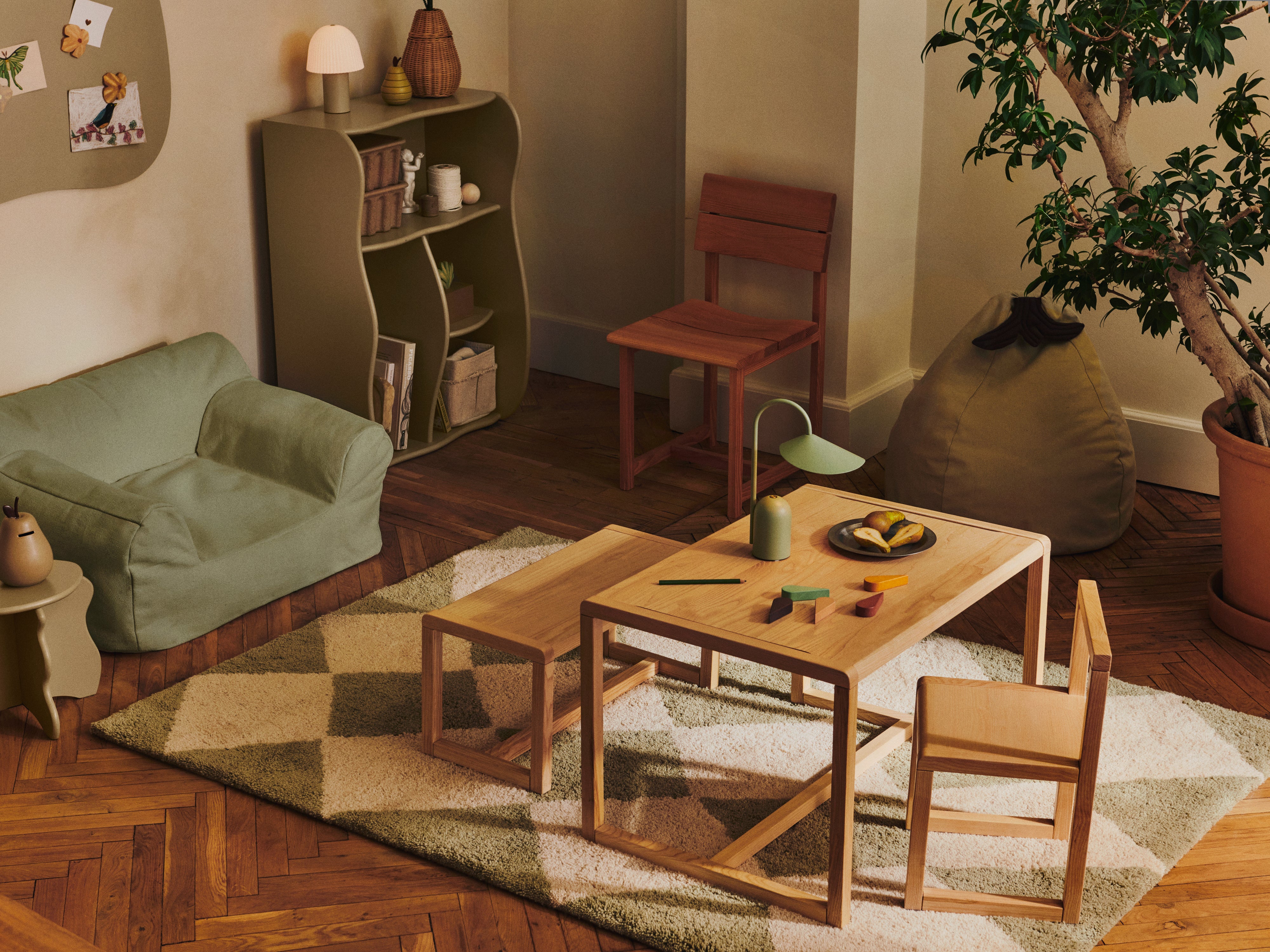 Children's Armchair BILLOW BEAN BAG green