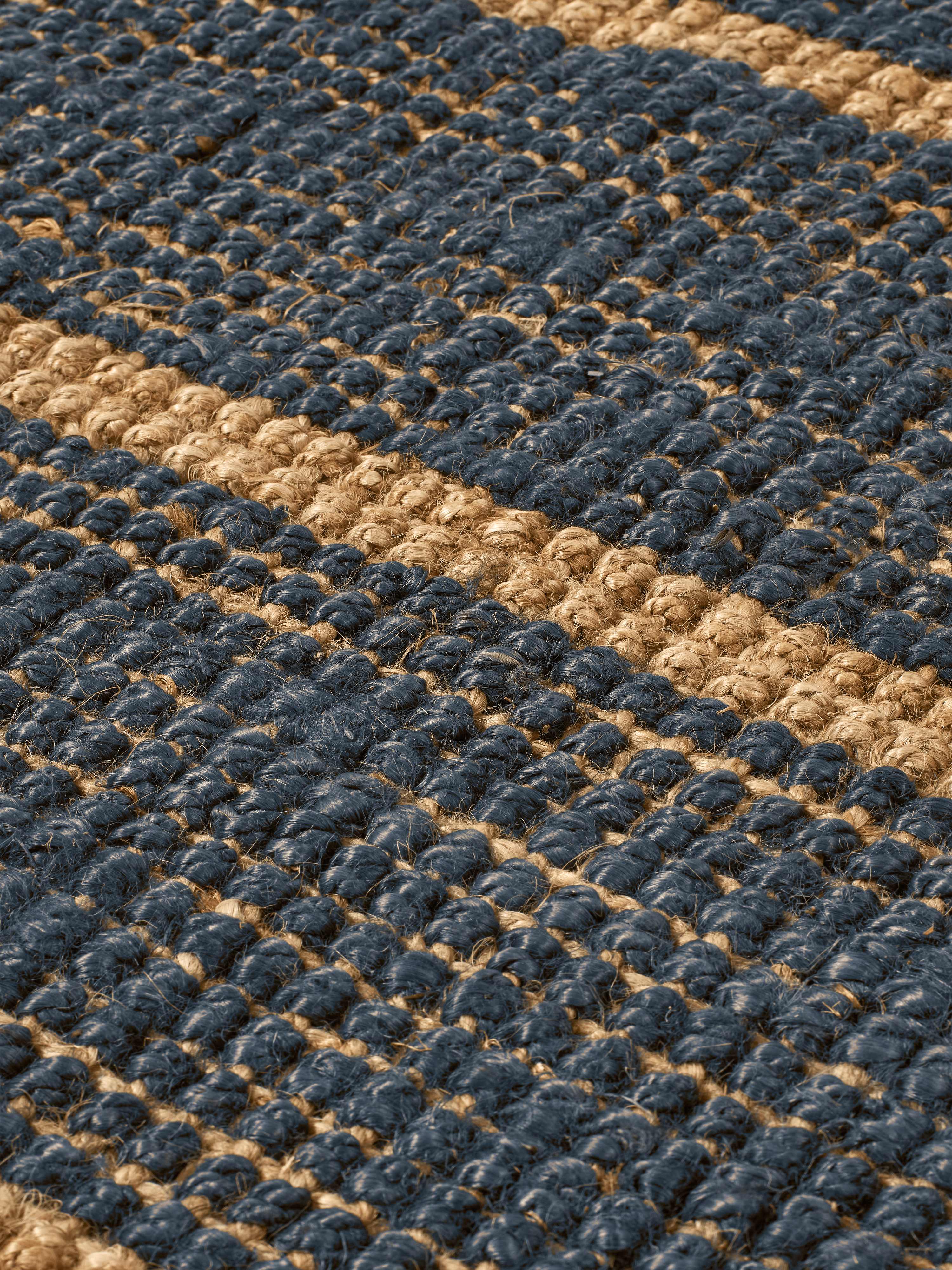 ATHENS STRIPES brown with dark blue runner
